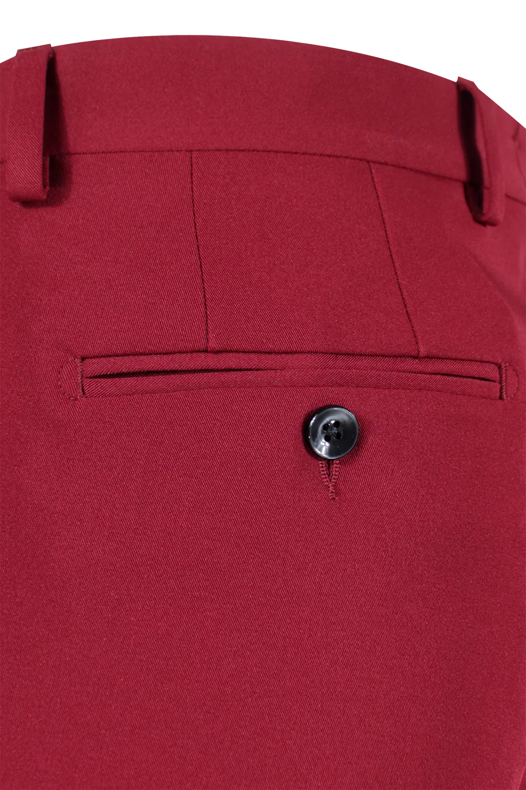 Pantalone con una pince rosso amaranto taschino