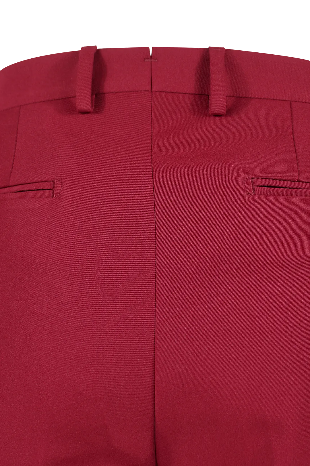 Pantalone con una pince rosso amaranto tessuto