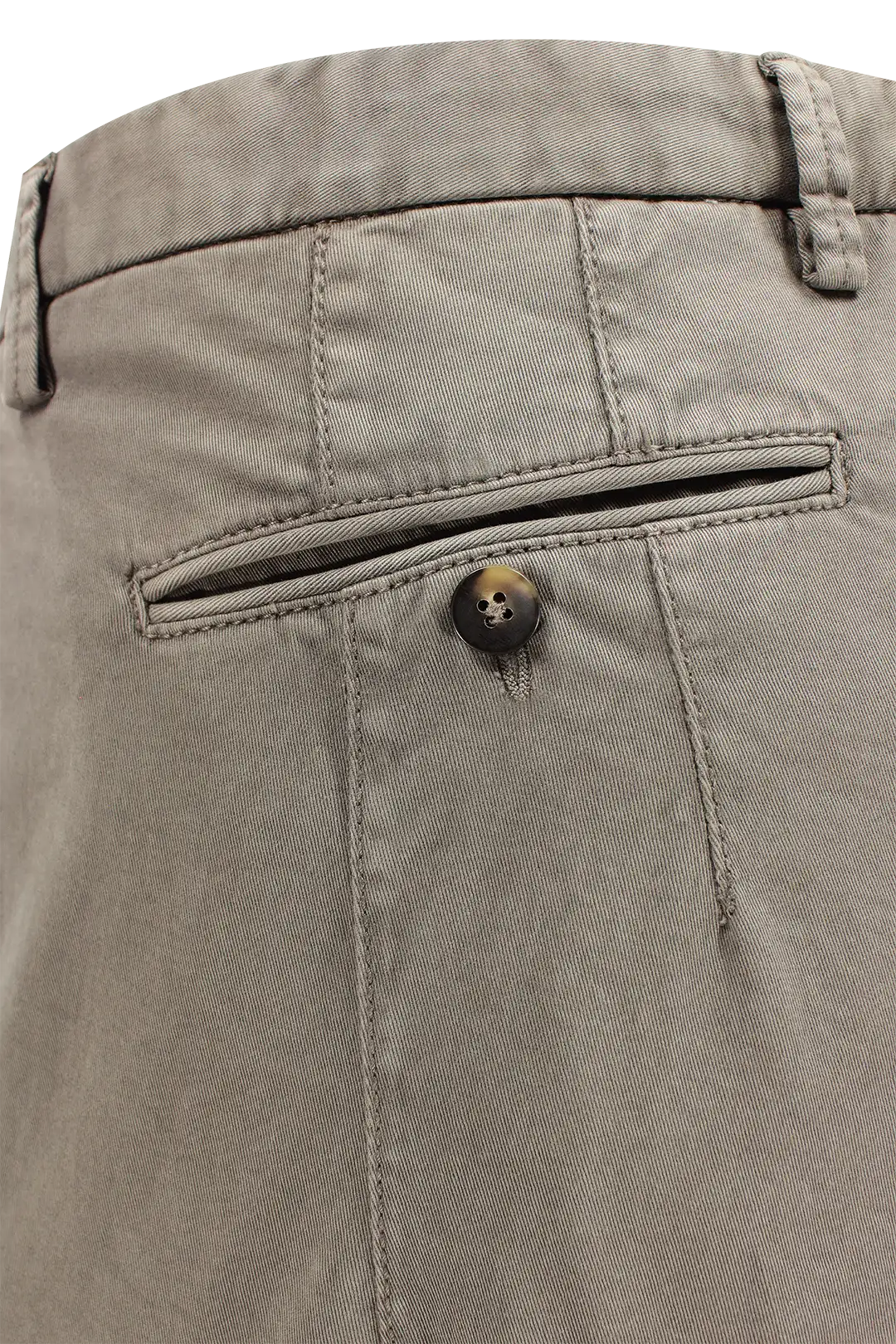 Pantalone in cotone tinto capo grigio tortora tasca