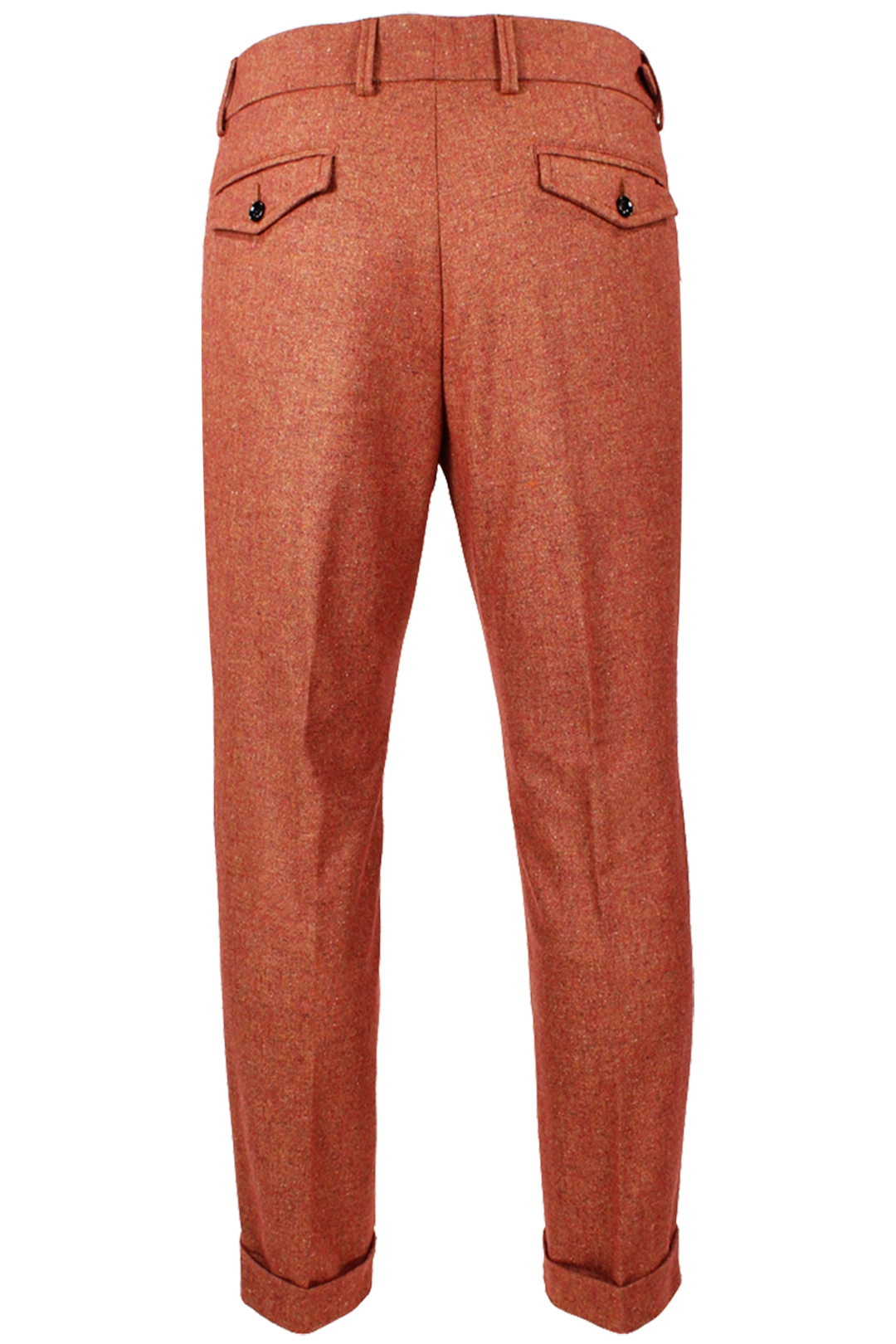 Pantalone con due pinces in lana aragosta retro