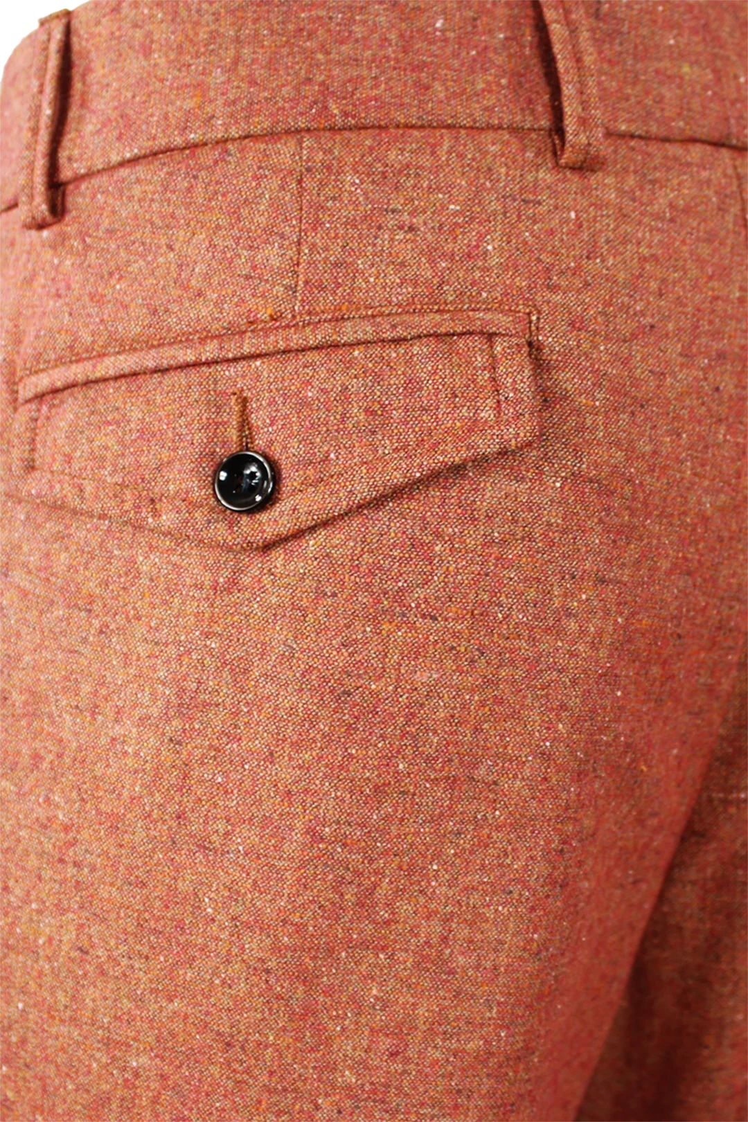 Pantalone con due pinces in lana aragosta tasca