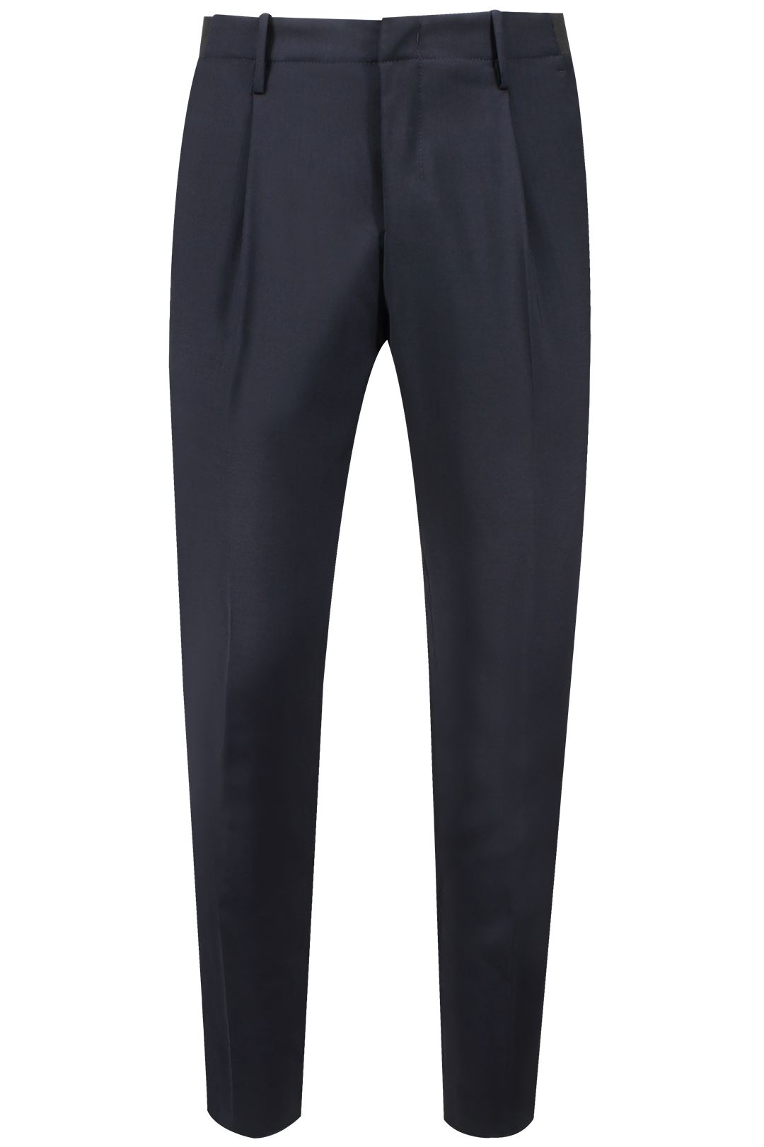 Pantalone con elastico in vita in lana vergine blu