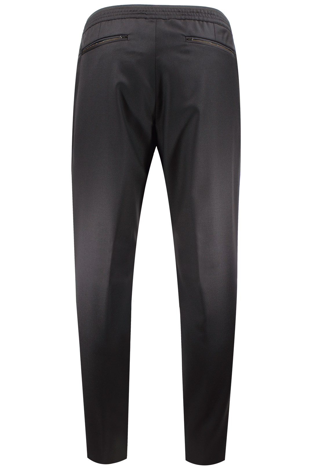 Pantalone con elastico sartoriale in lana nera retro