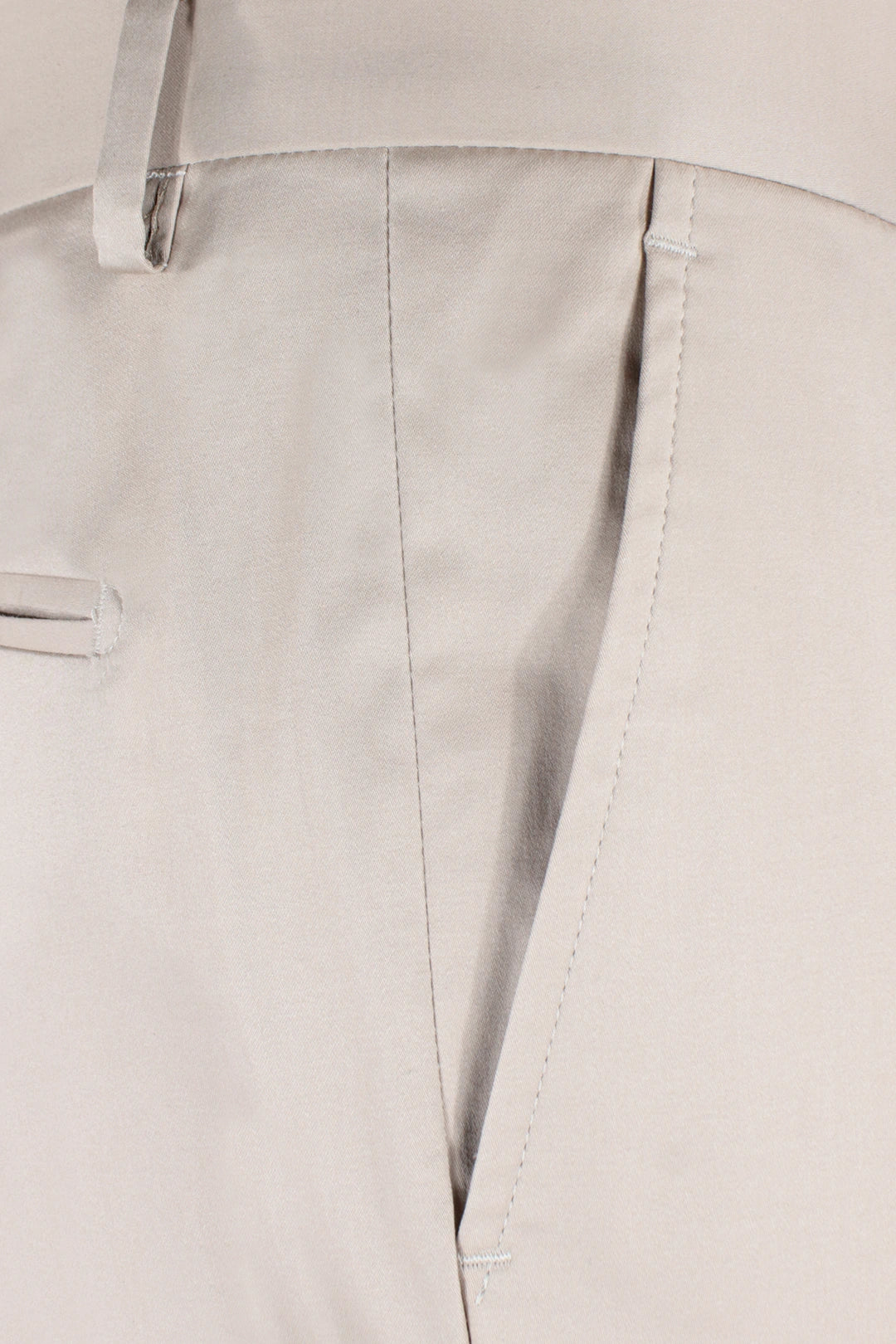 Pantalone in cotone sabbia tasca