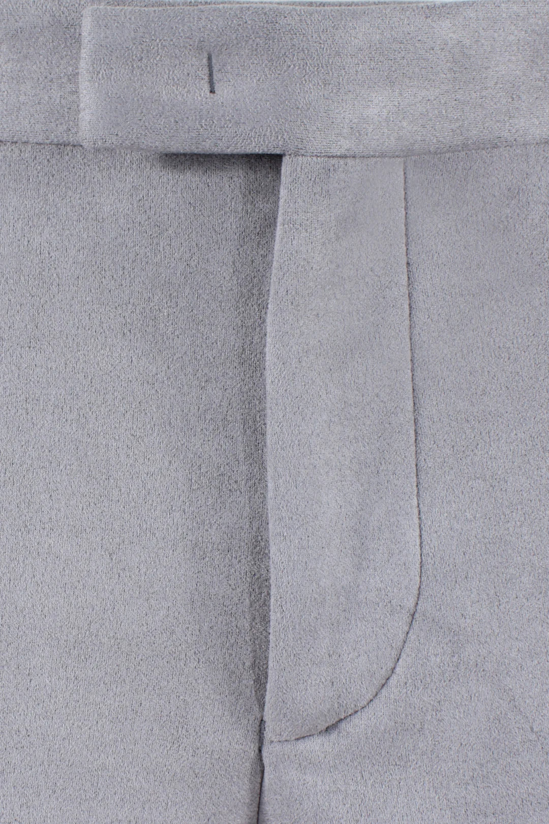 Pantalone in jersey grigio perla patta