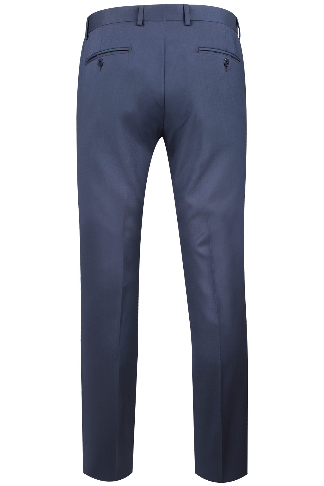 Pantalone in tela di lana vergine bluette retro