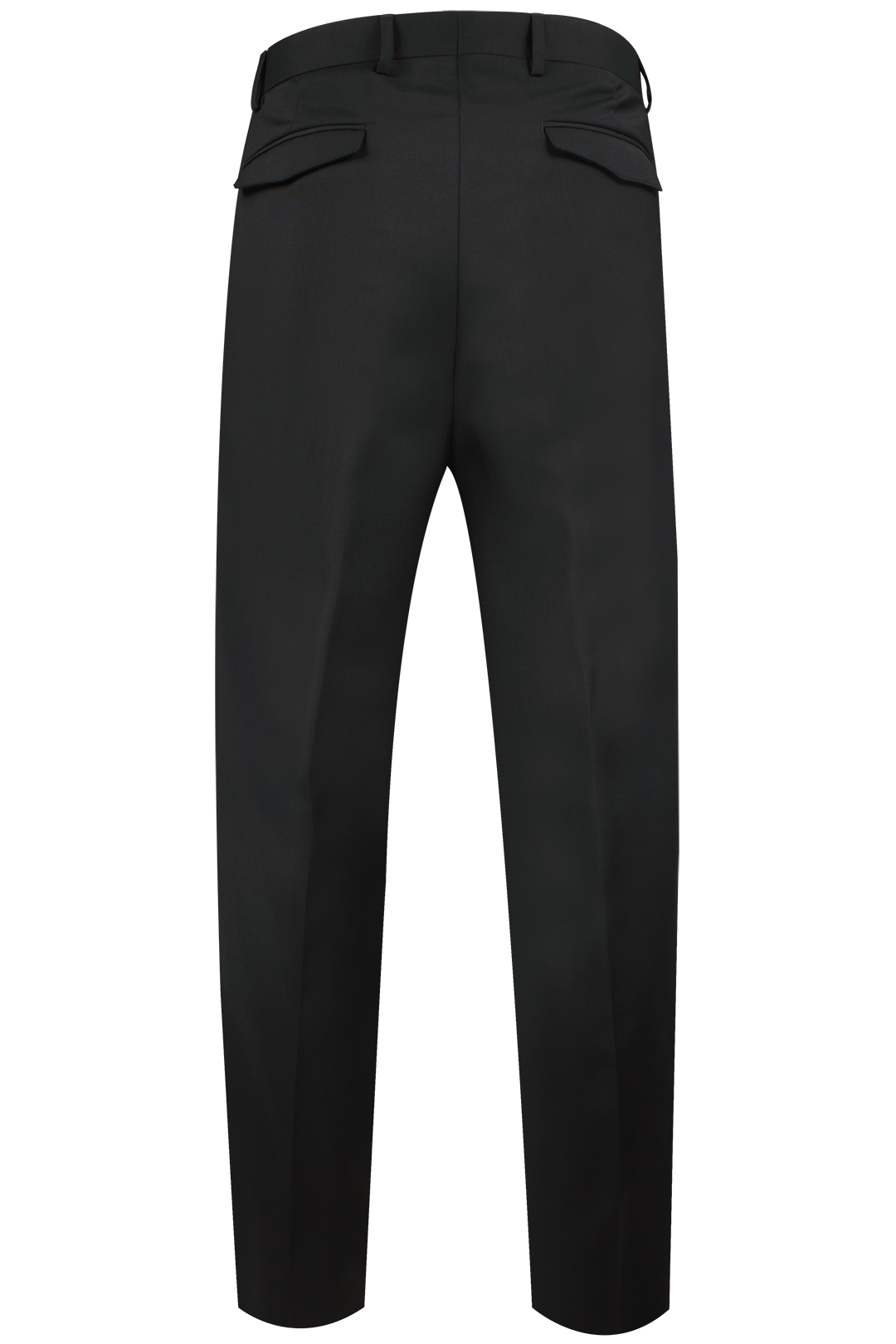 Pantalone in lana nera con banda laterale bianca retro