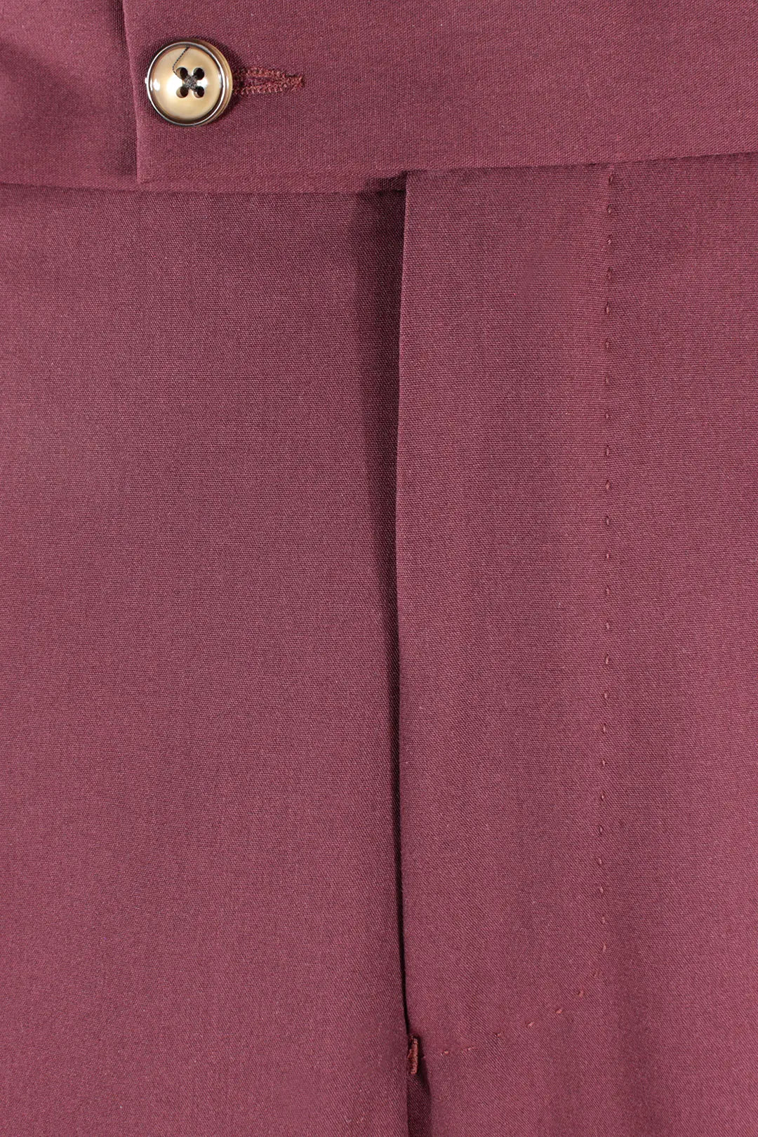 Pantalone loose fit con pince in jersey bordeaux patta