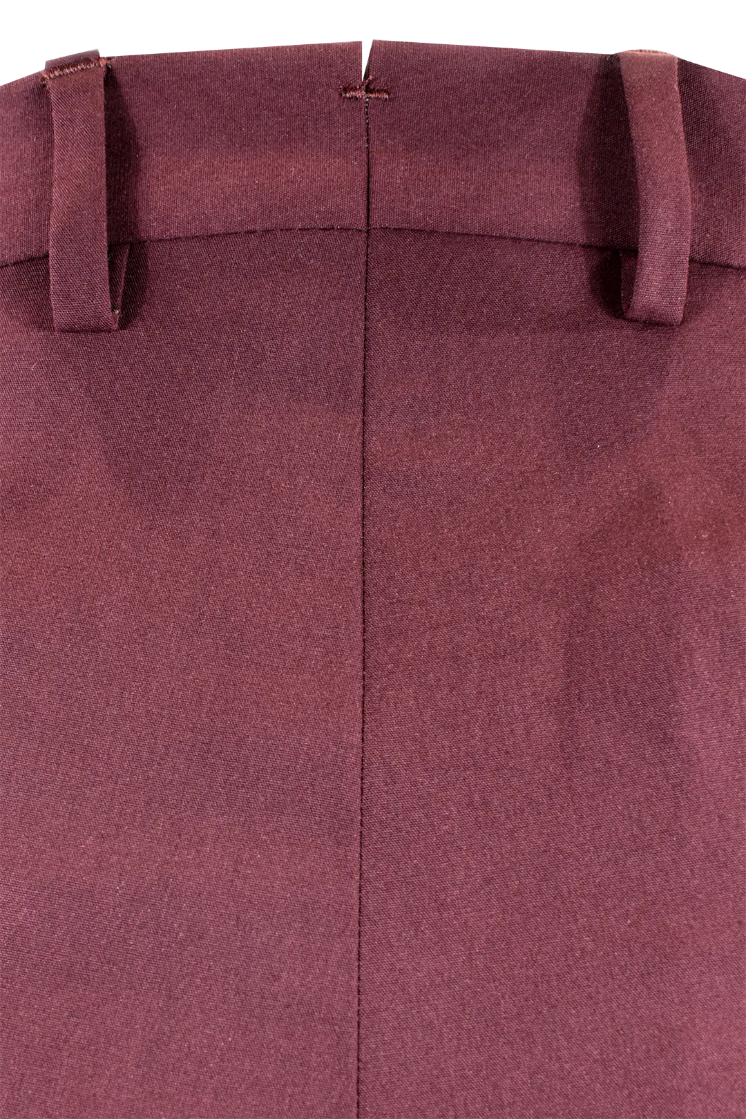 Pantalone loose fit con pince in jersey bordeaux tessuto