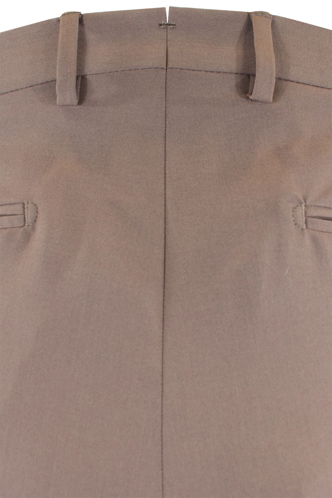 Pantalone loose fit con pince in jersey greige tessuto
