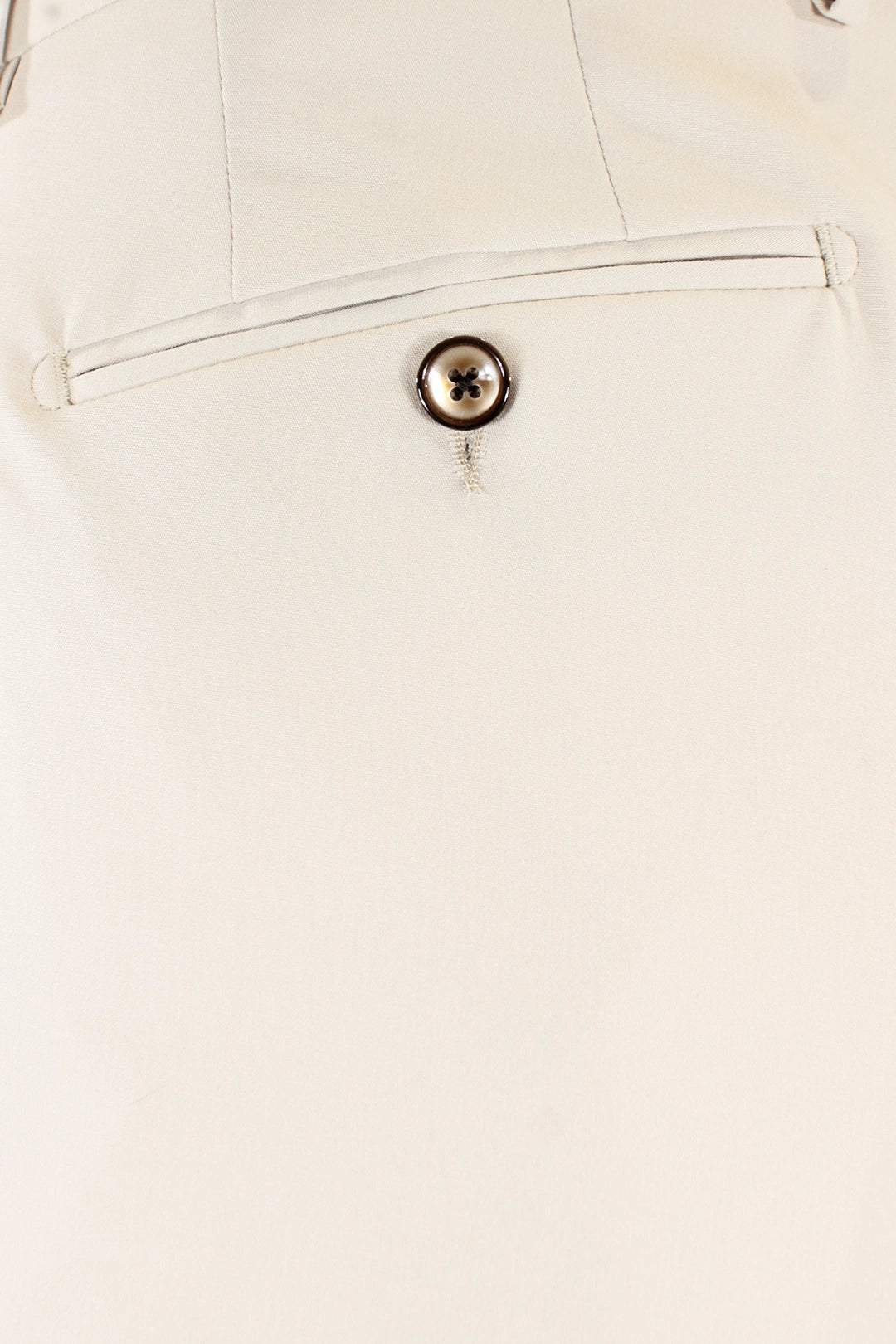 Pantalone loose fit con pince in jersey sabbia taschino