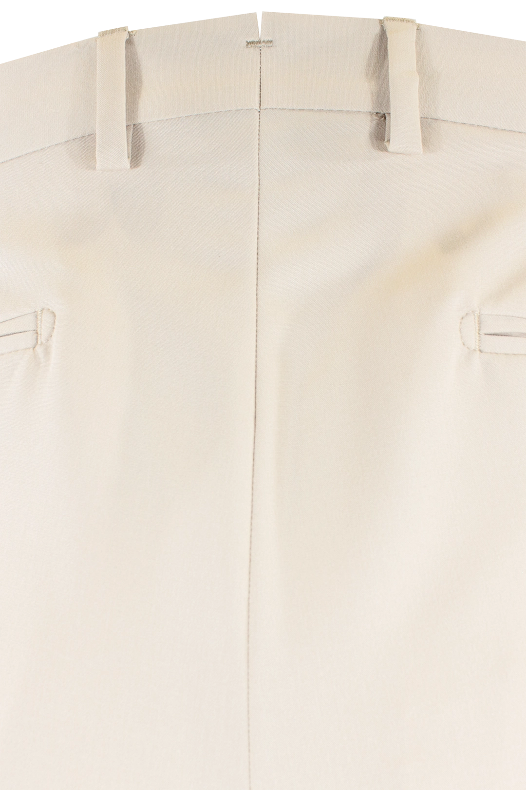 Pantalone loose fit con pince in jersey sabbia tessuto