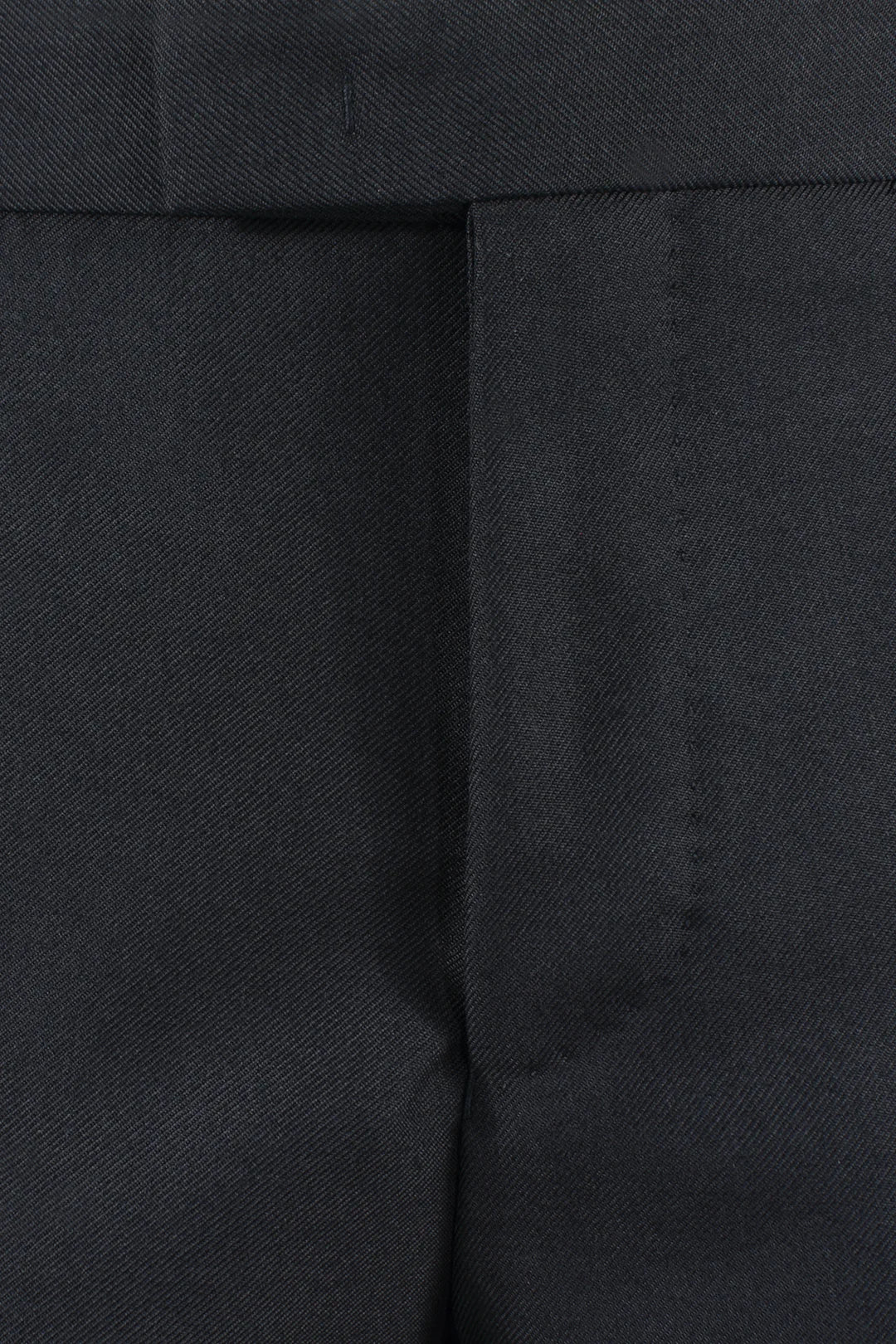 Pantalone loose fit in lana nera patta