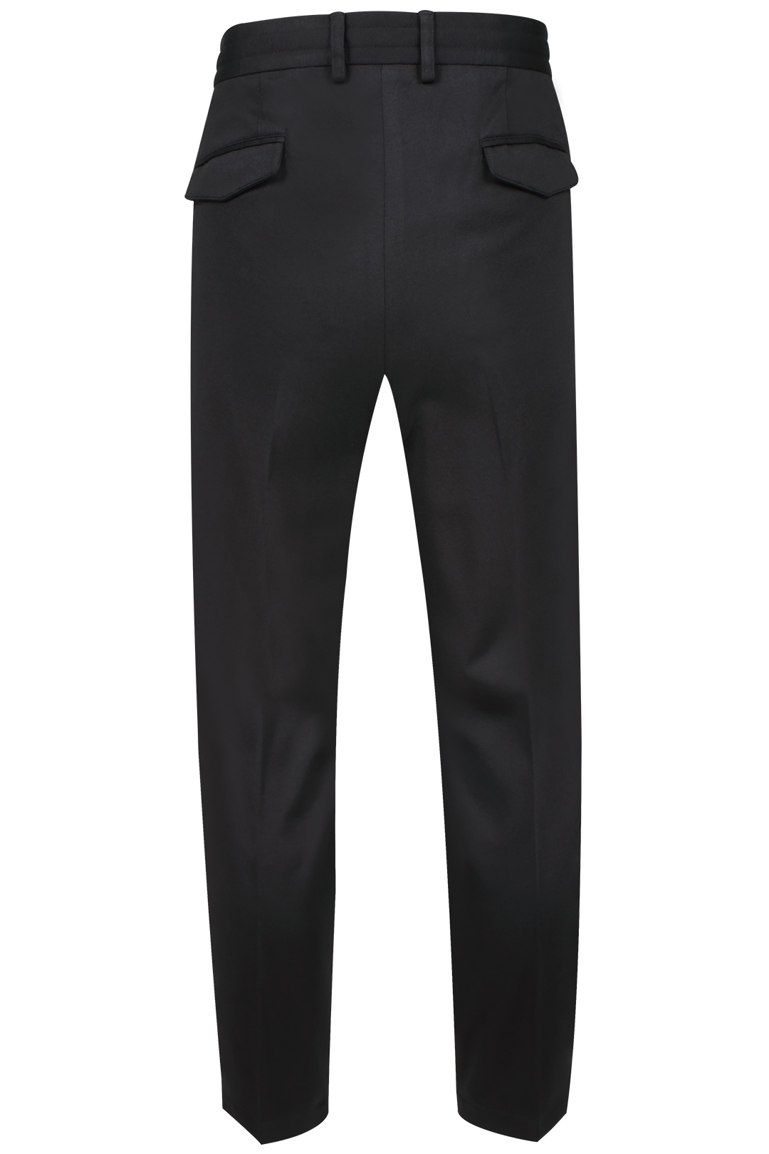 Pantalone con pince e coulisse in jersey nero retro