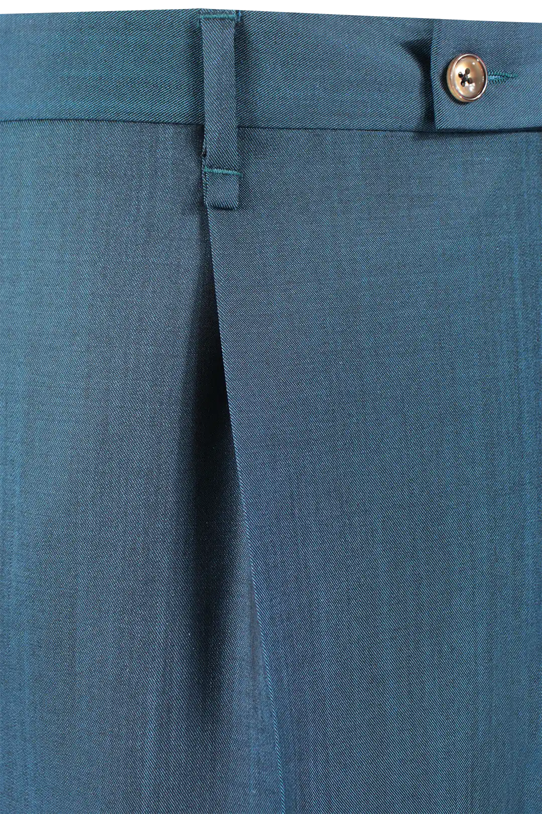 Pantalone una pince in lana mohair petrolio pince