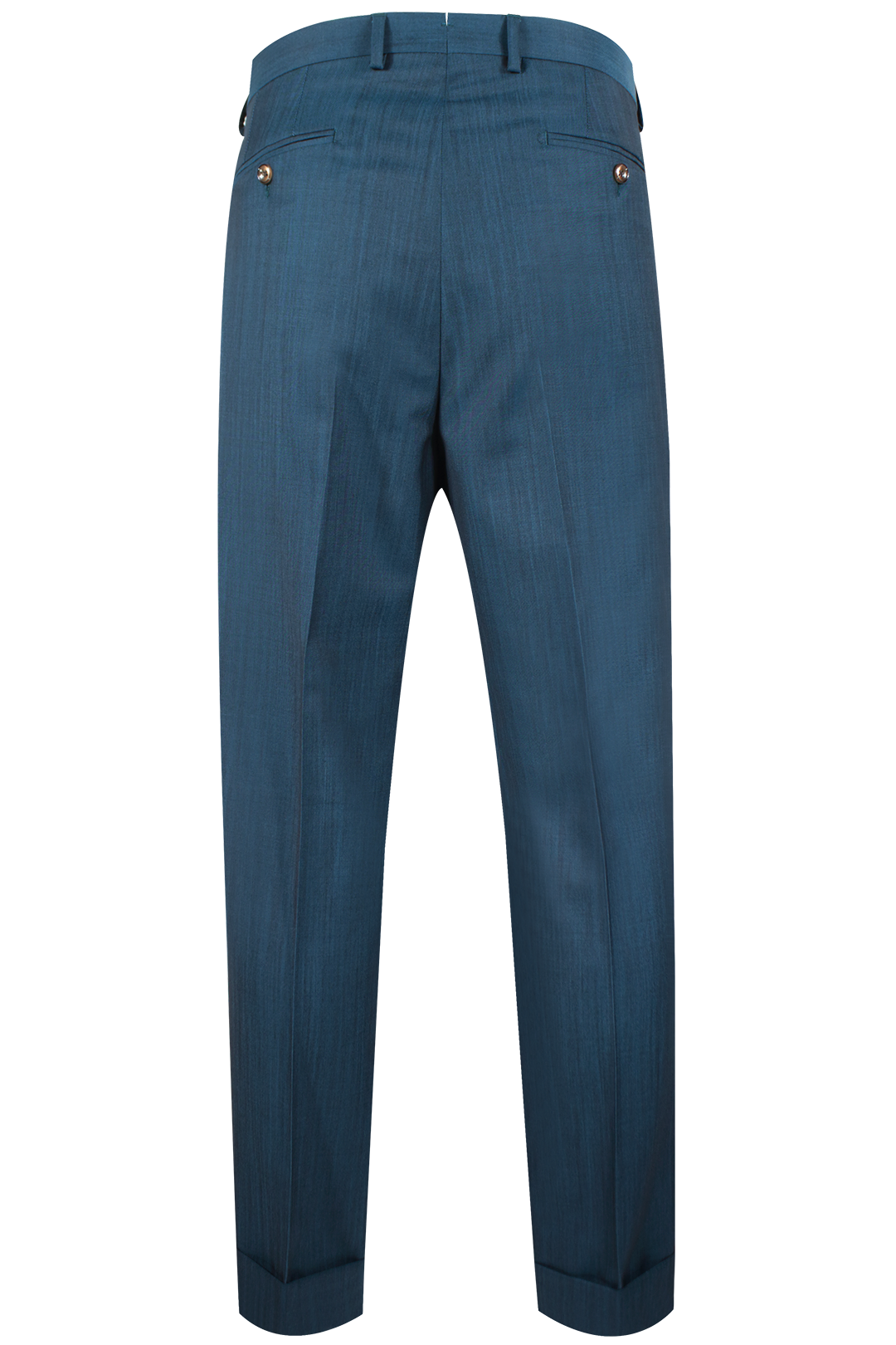 Pantalone una pince in lana mohair petrolio retro