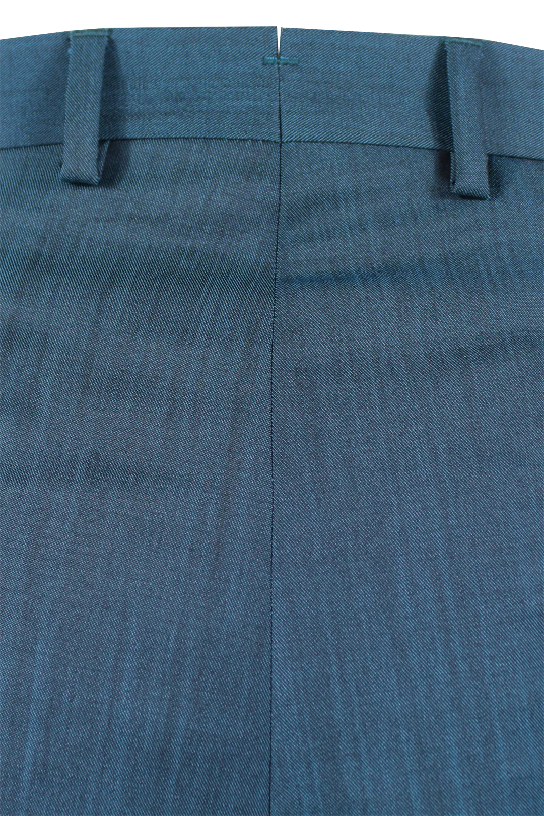 Pantalone una pince in lana mohair petrolio tessuto