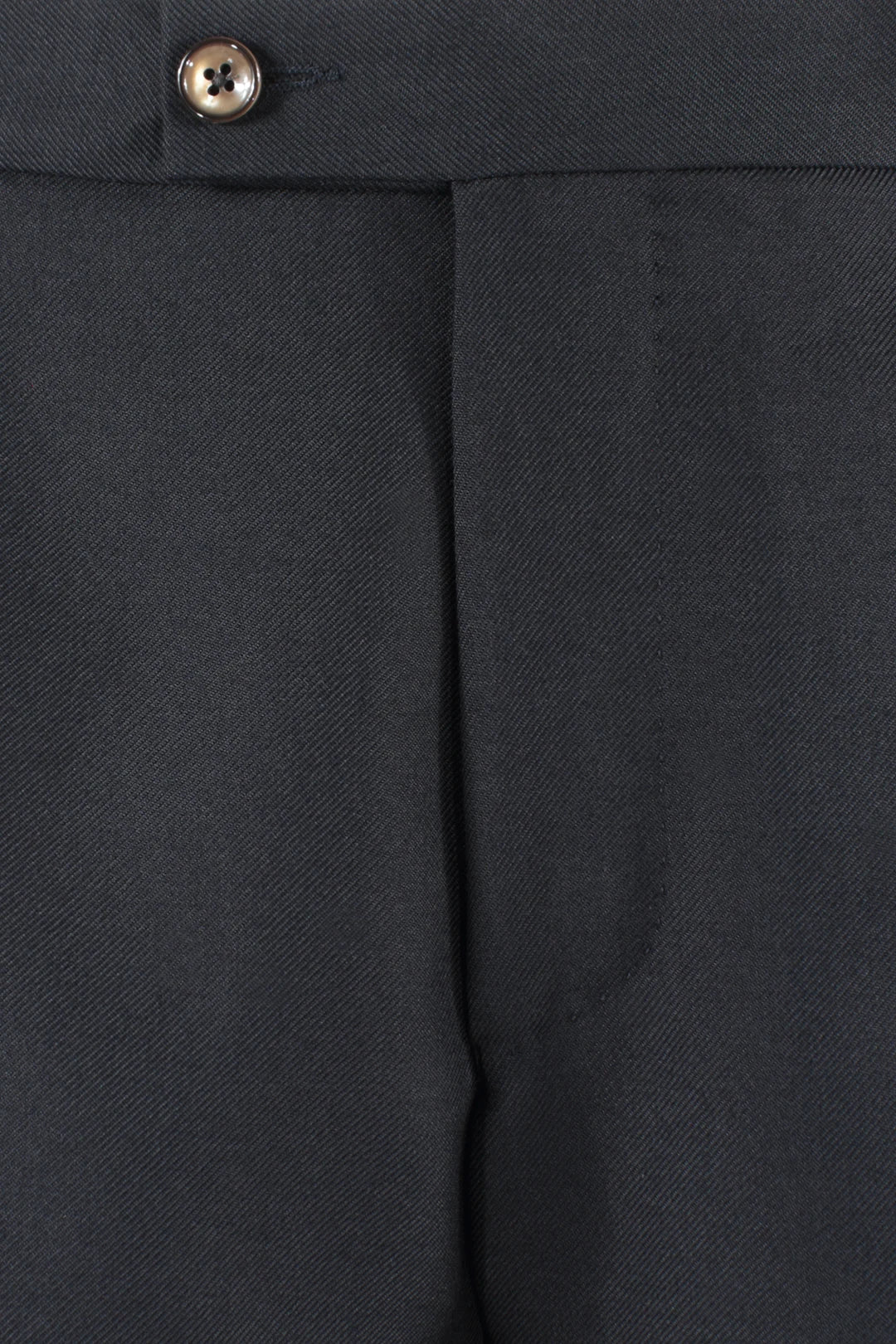 Pantalone loose fit con pince in lana nera patta