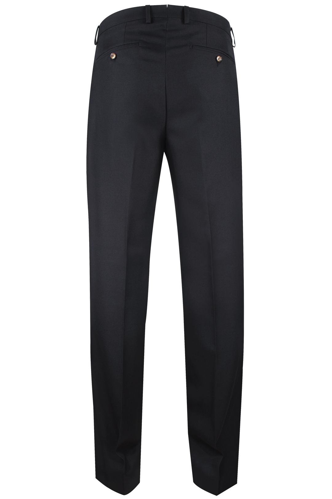 Pantalone loose fit con pince in lana nera retro