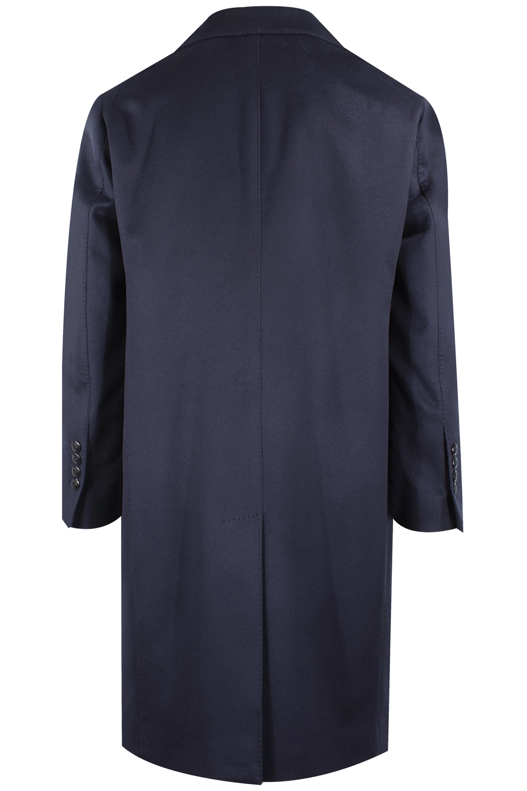 Cappotto doppiopetto in lana blu navy retro