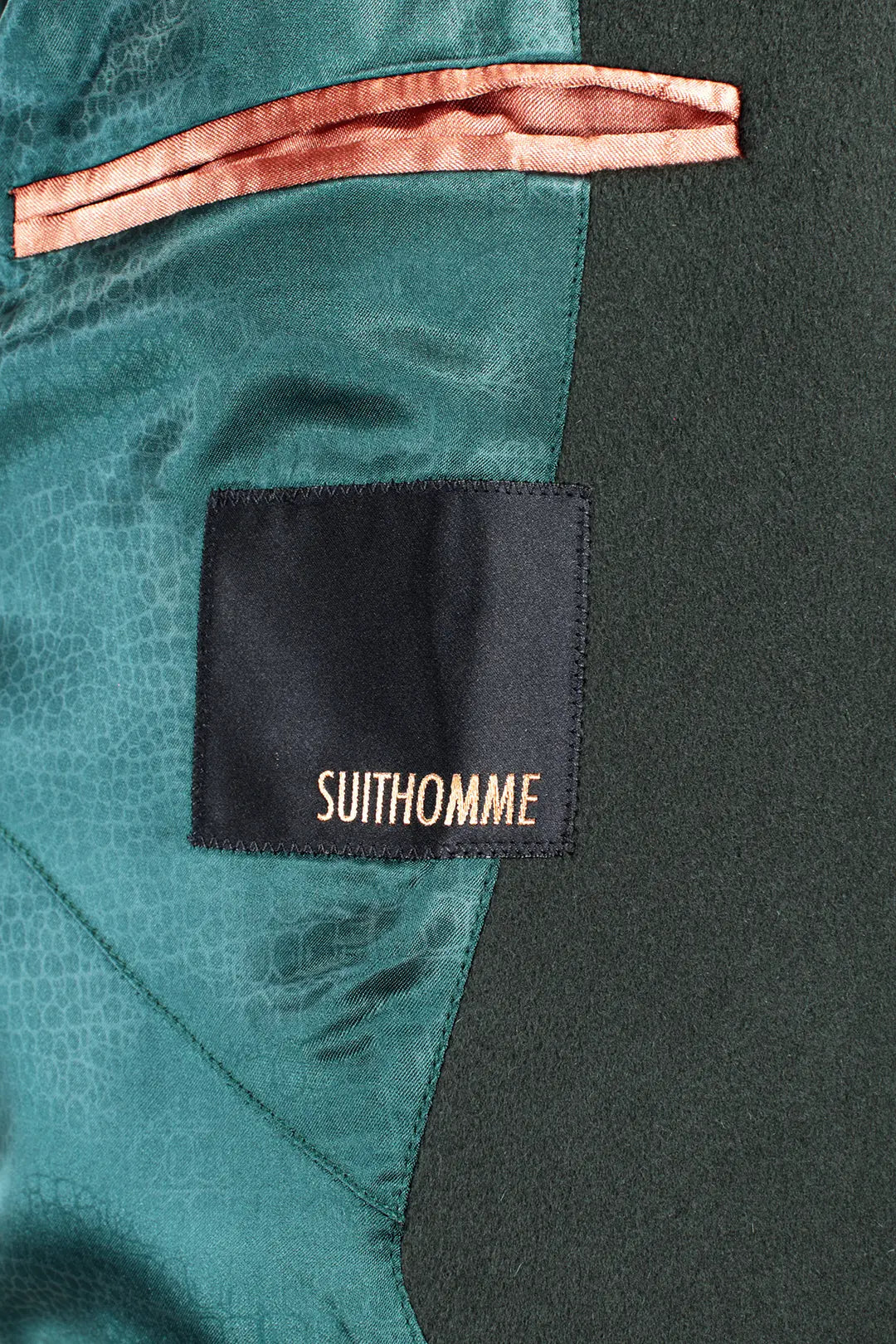 Cappotto doppiopetto in pura lana verde brand