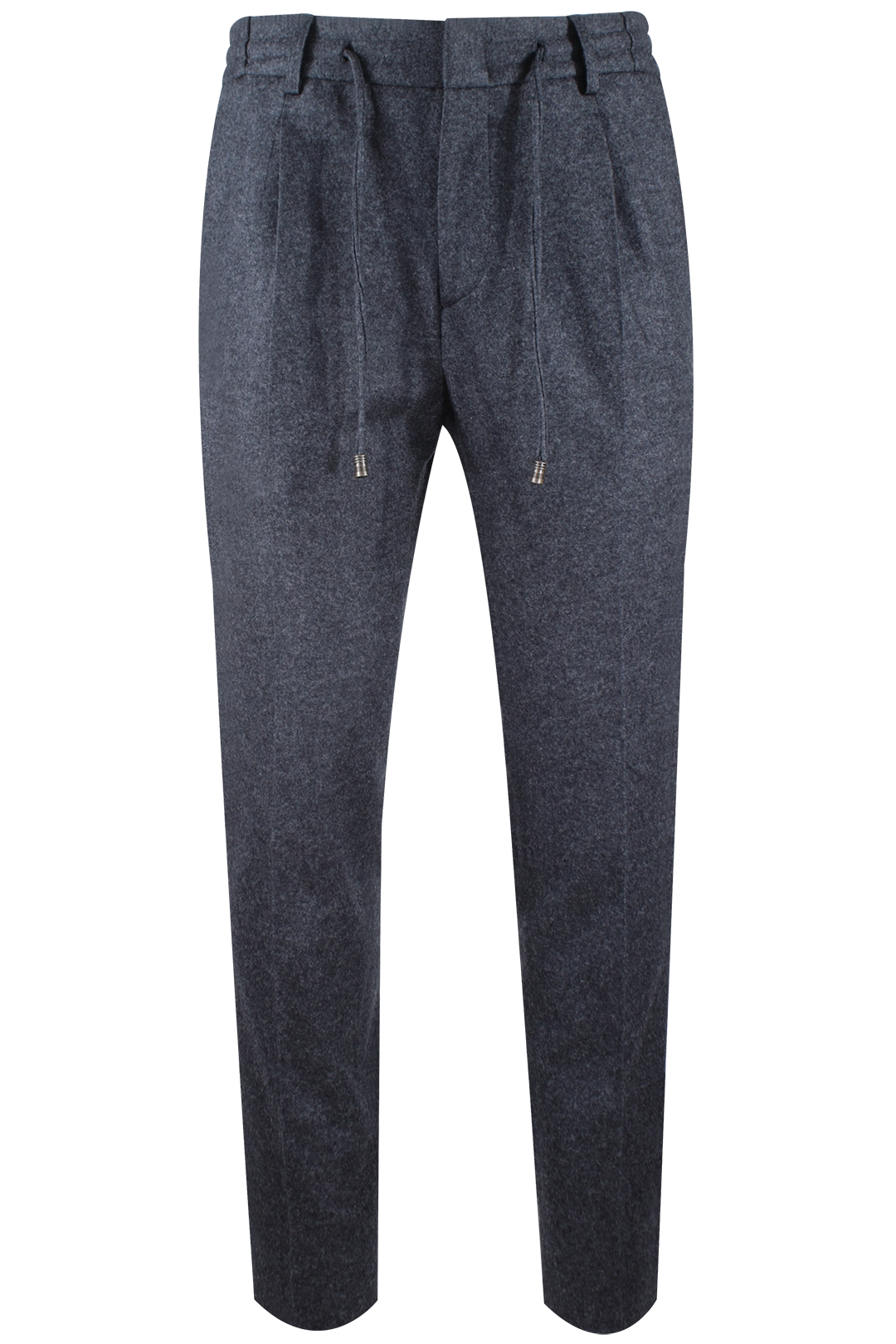 Pantalone con coulisse in jersey di lana grigio