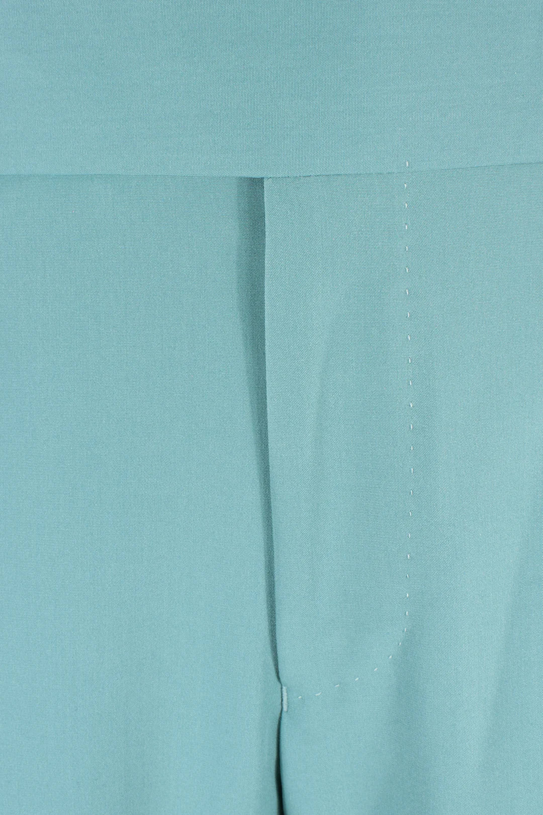 Pantalone con fibbie laterali in jersey verde acqua patta