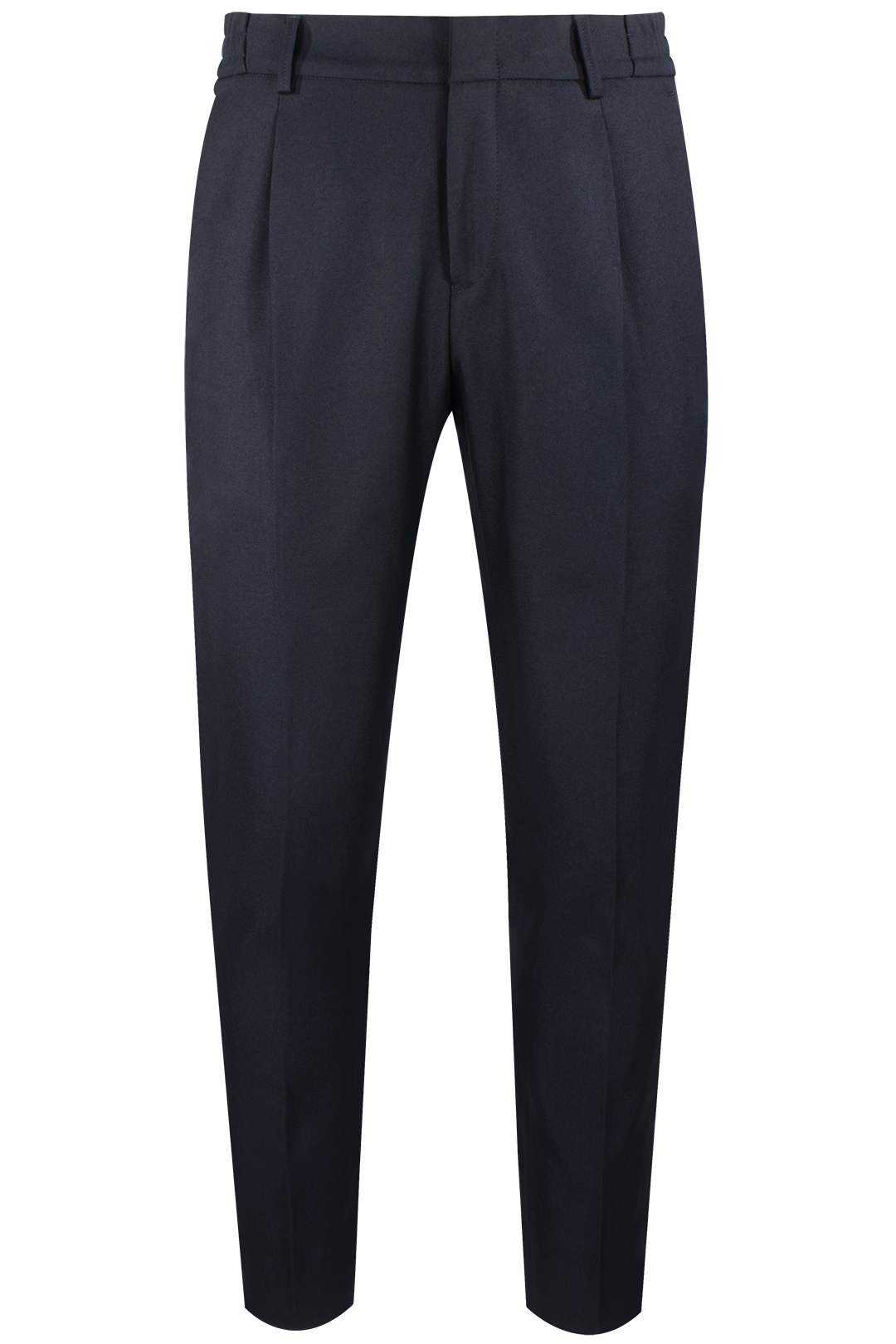 Pantalone con pince in lana blu notte