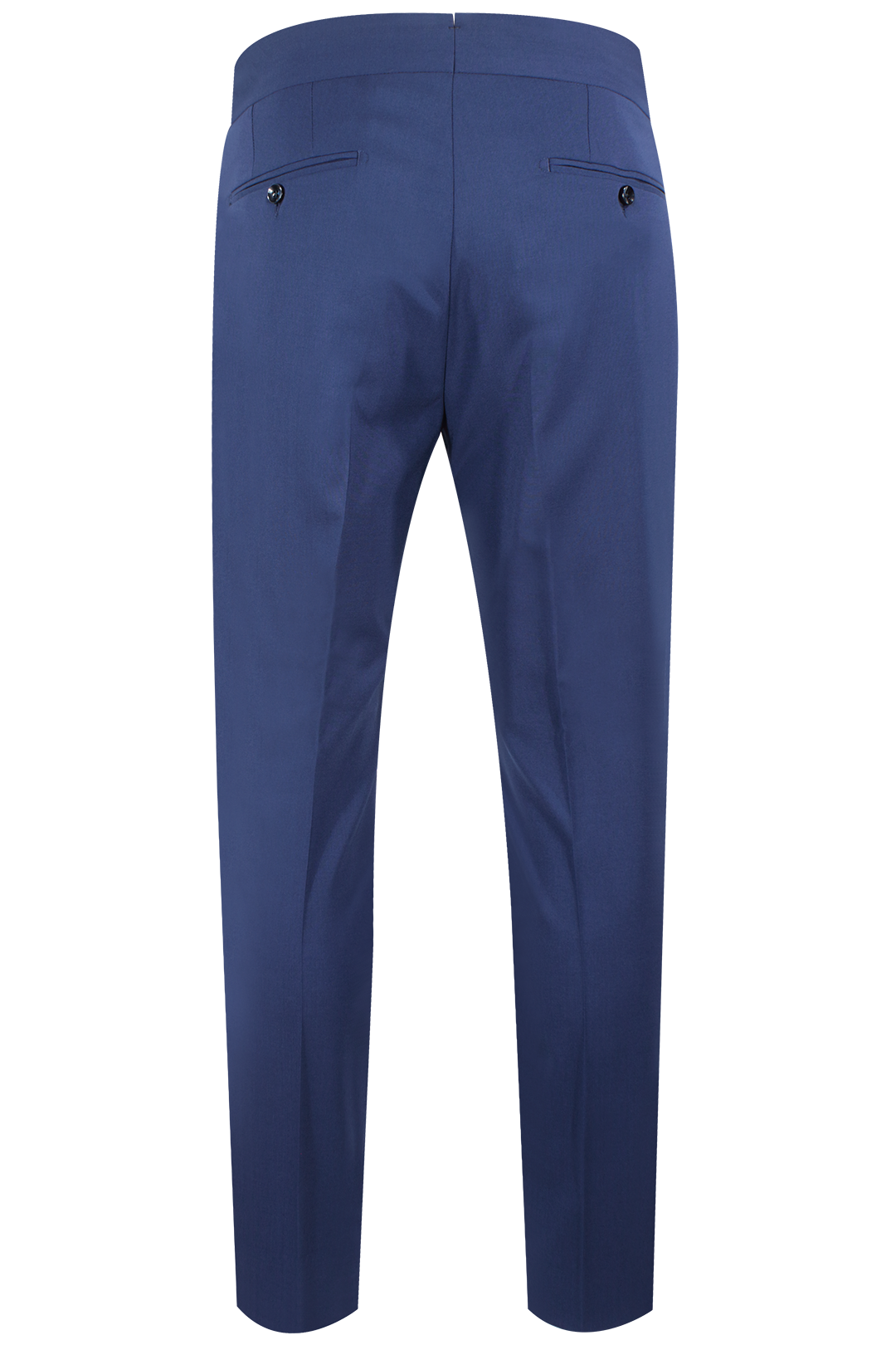 Pantalone con pince in tela di lana blu retro