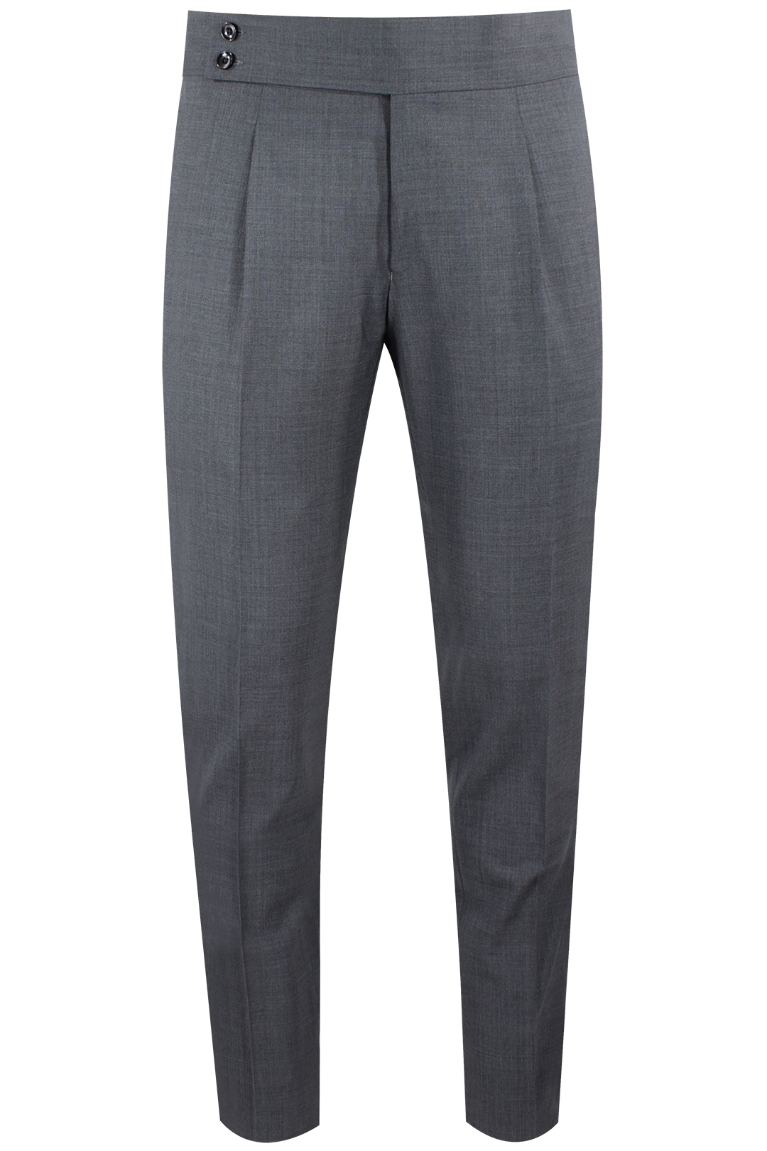 Pantalone con pince in tela di lana grigio