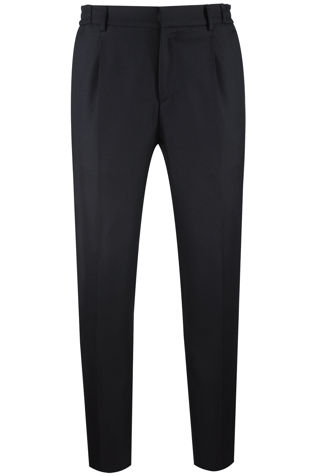 Pantalone con pince in lana nera