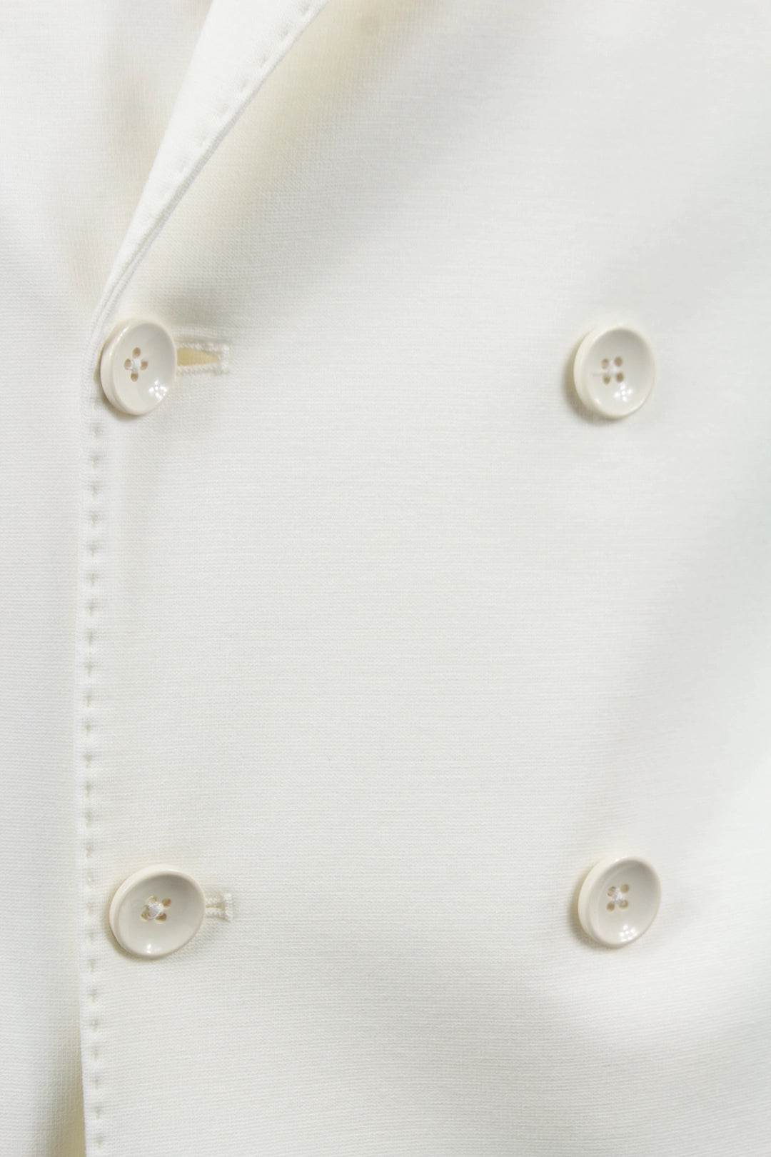 Giacca doppiopetto in jersey bianco bottoni