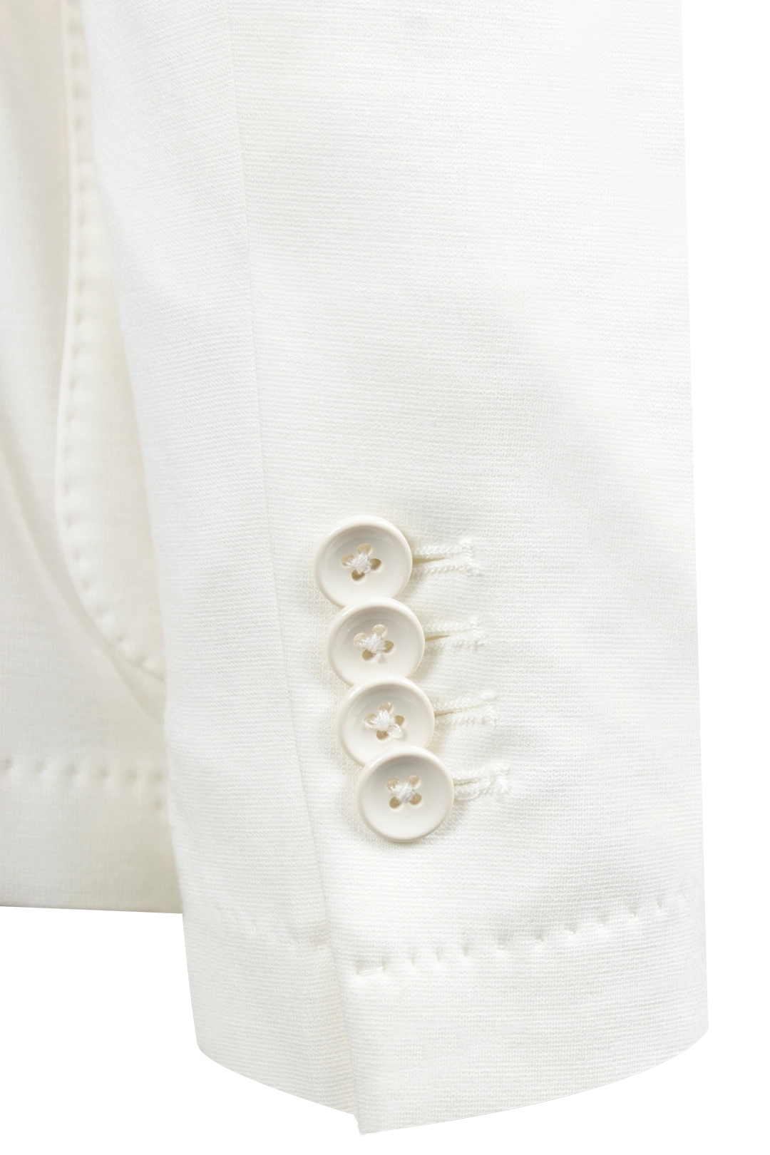 Giacca doppiopetto in jersey bianco manica