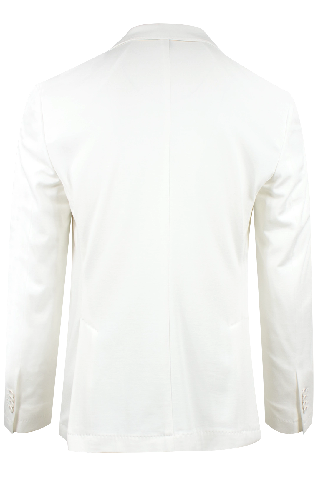 Giacca doppiopetto in jersey bianco retro
