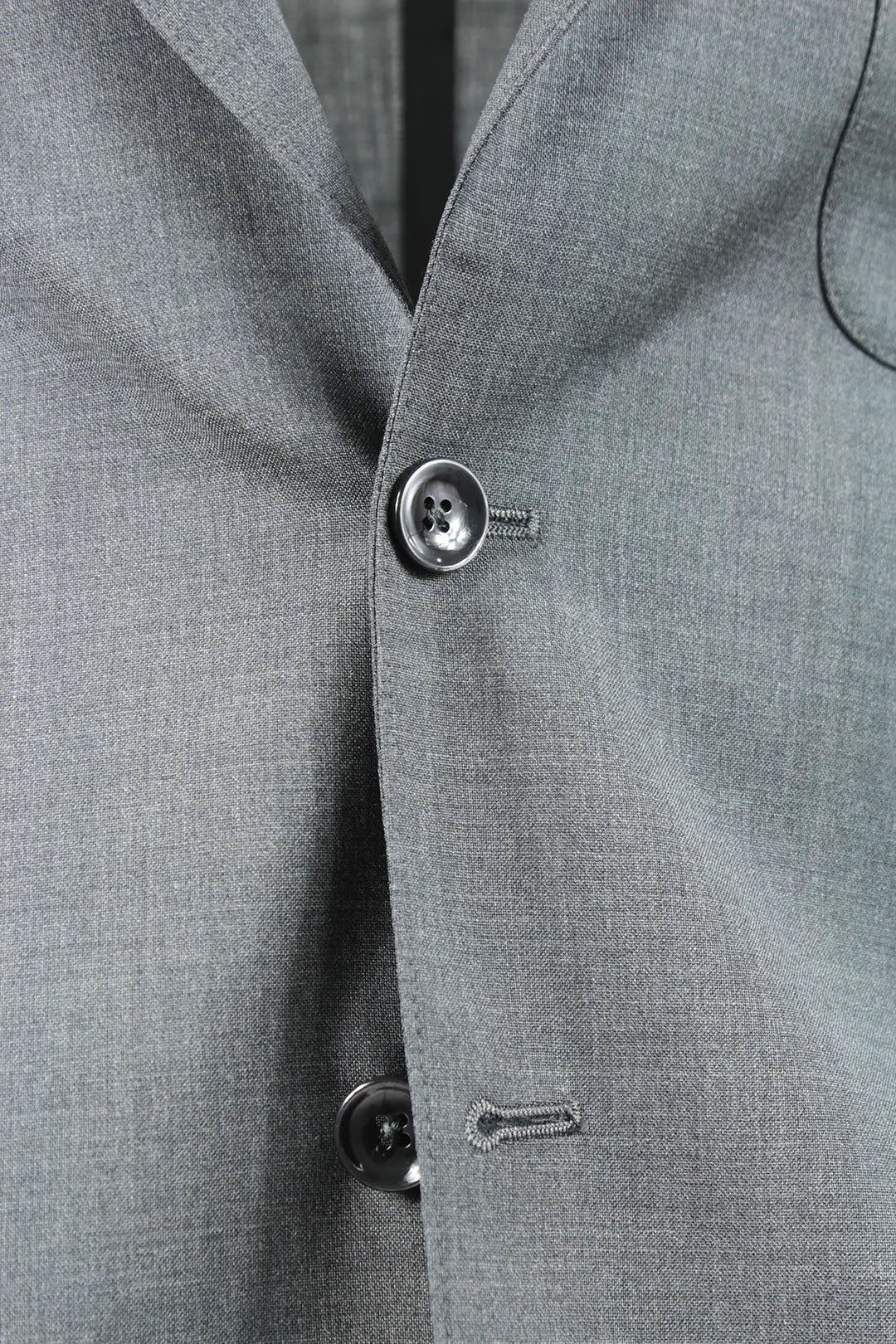 Giacca sfoderata in tela di lana grigio bottone