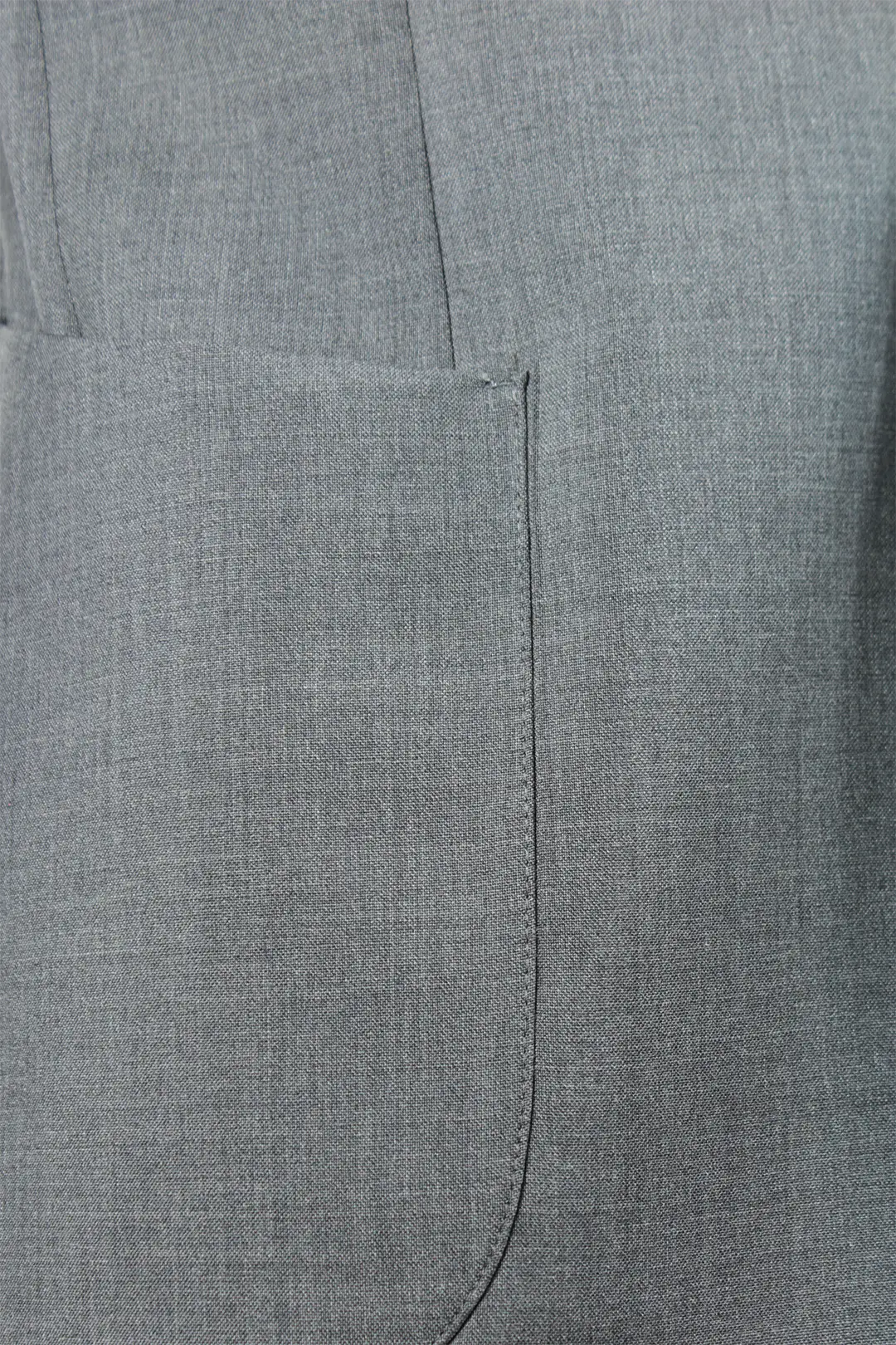 Giacca sfoderata in tela di lana grigio tasca