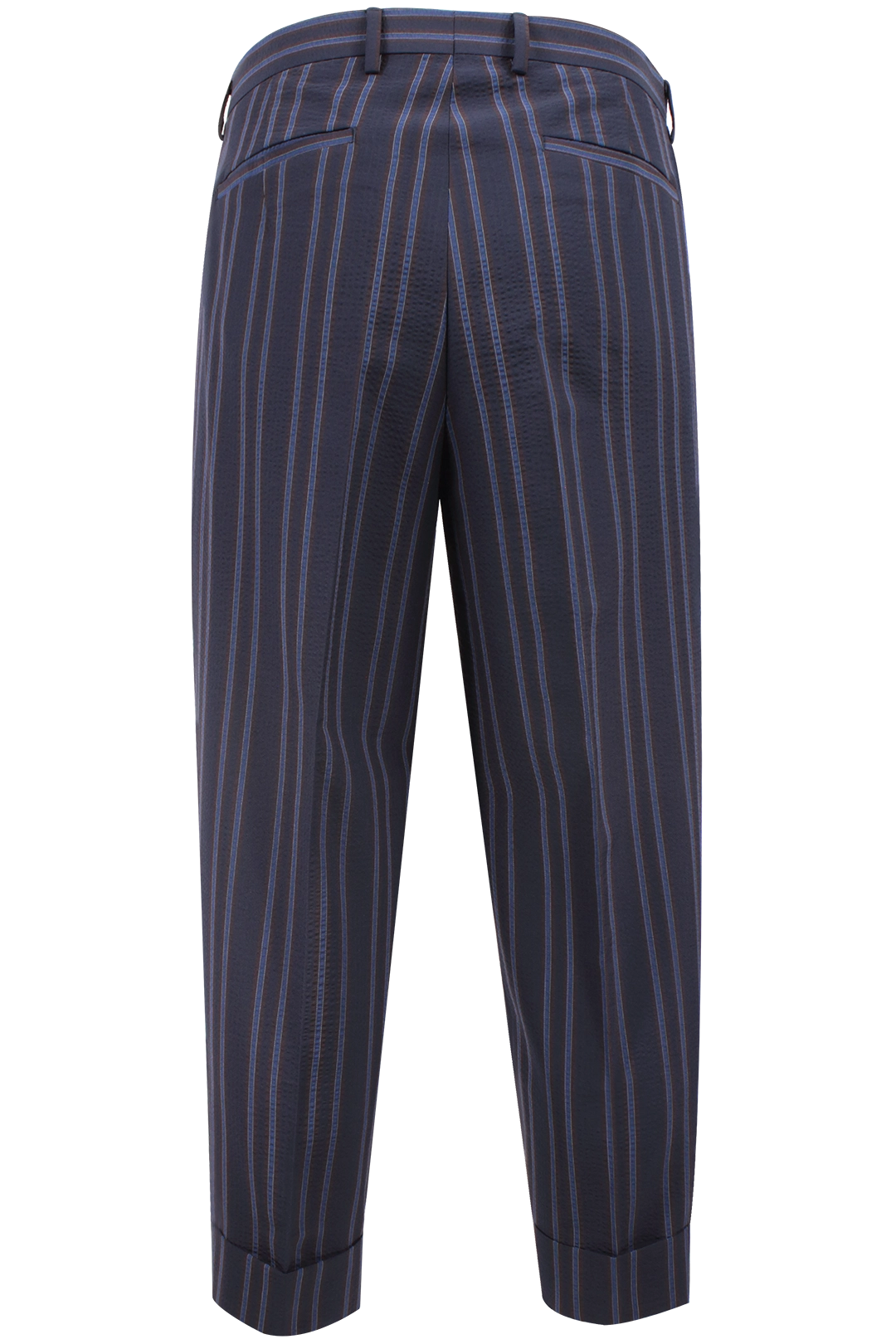 Pantalone Japan lana seersucker righe blu retro