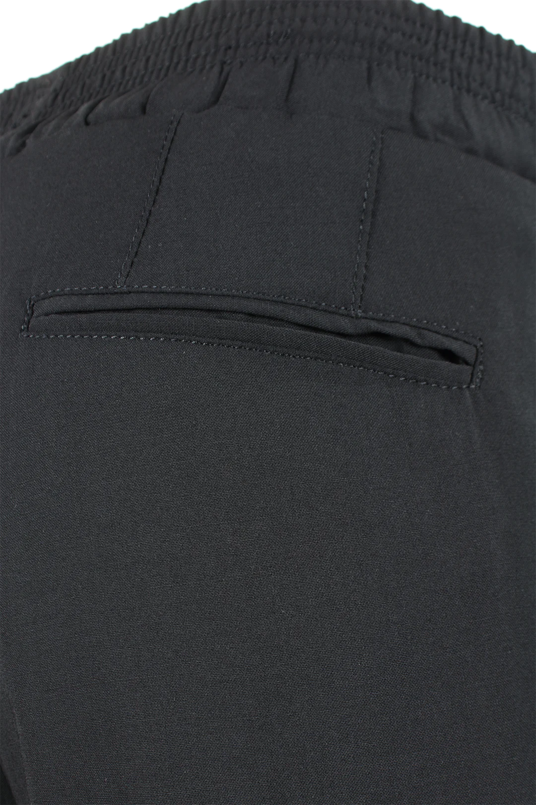 Pantalone lana nera banda laterale rame filetti
