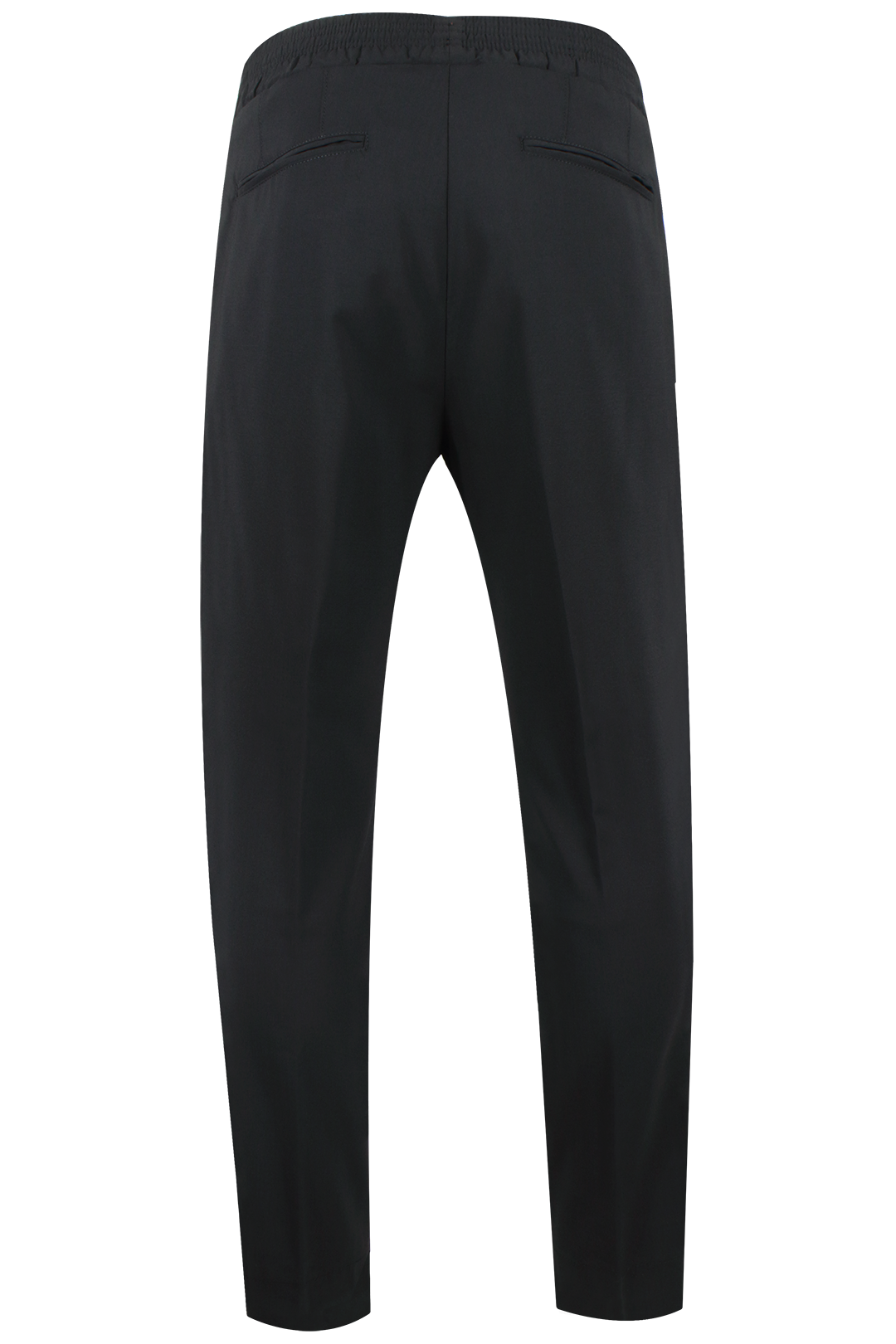 Pantalone lana nera banda laterale rame retro