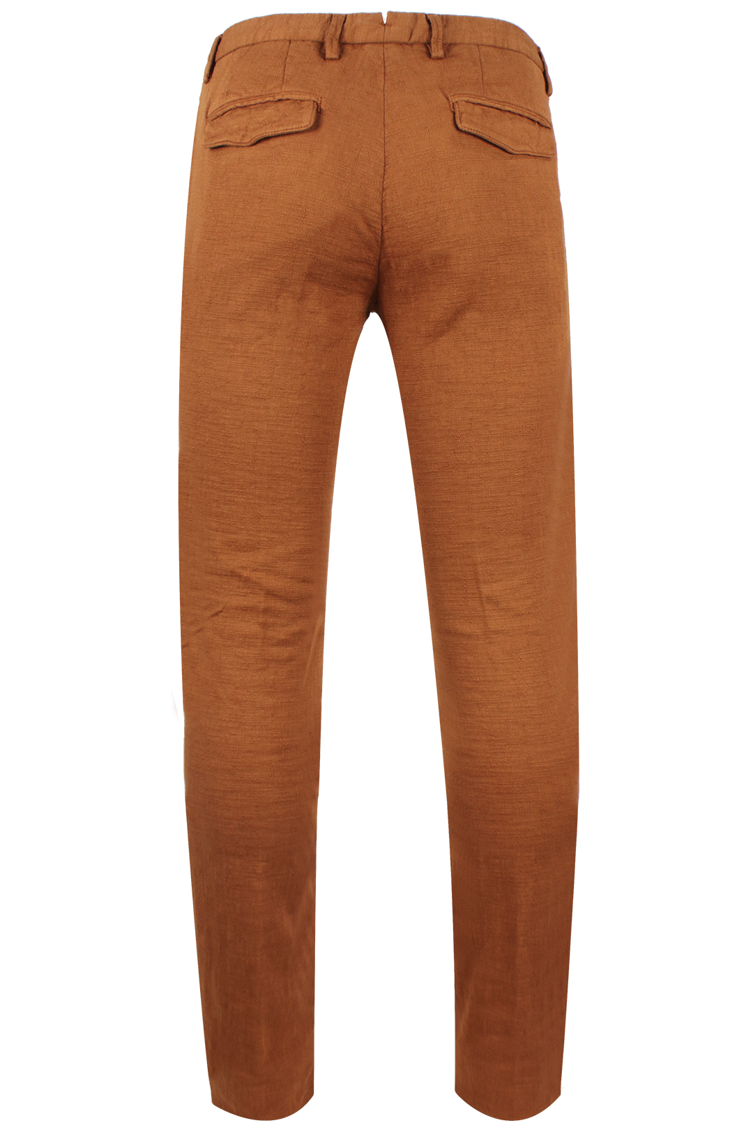 Pantalone pince cotone tinto capo arancio retro