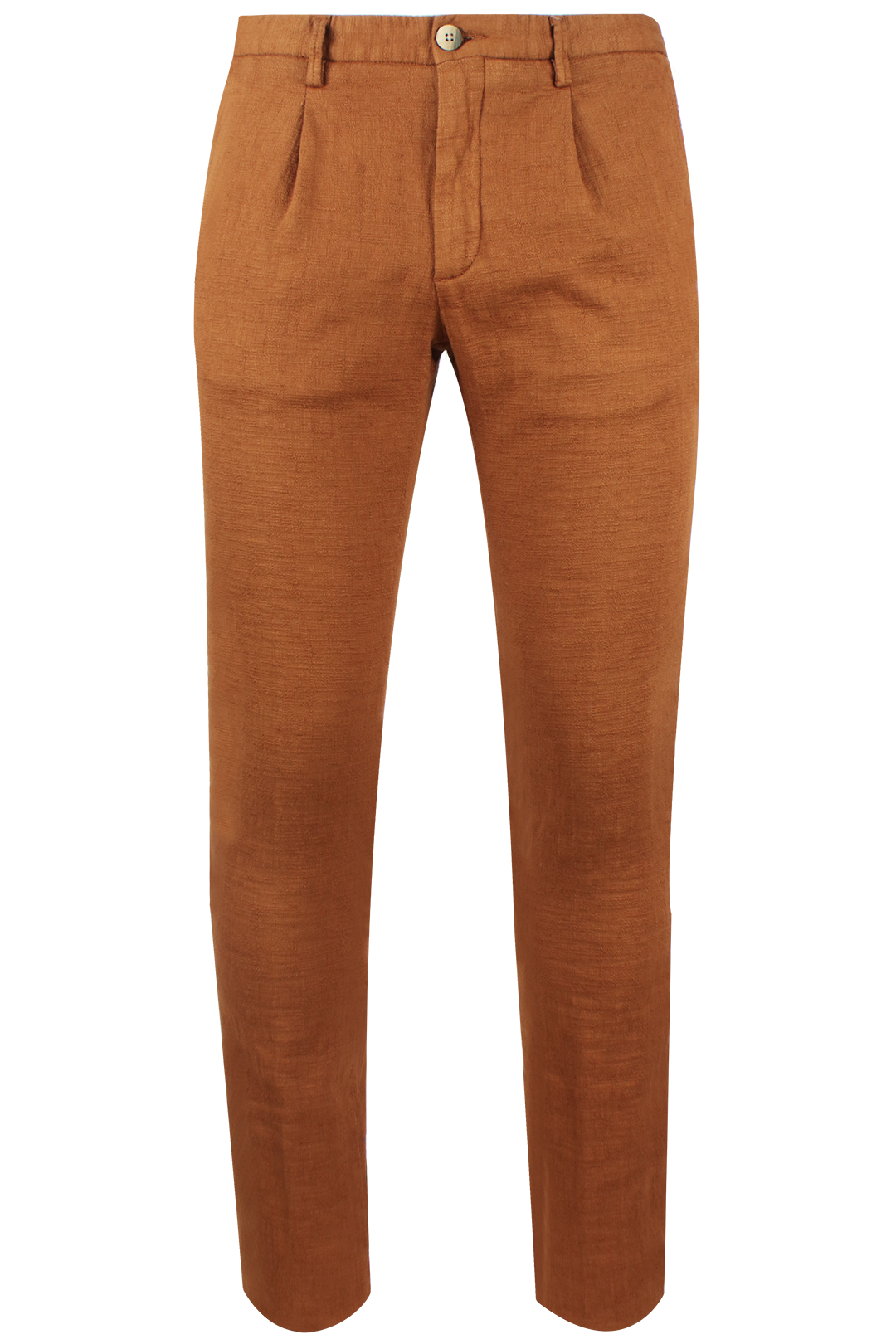 Pantalone pince cotone tinto capo arancio