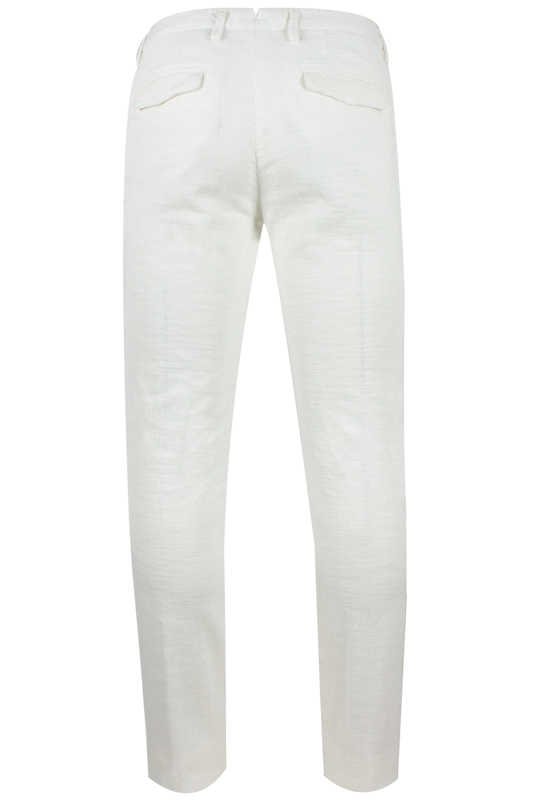 Pantalone pince cotone tinto capo bianco retro