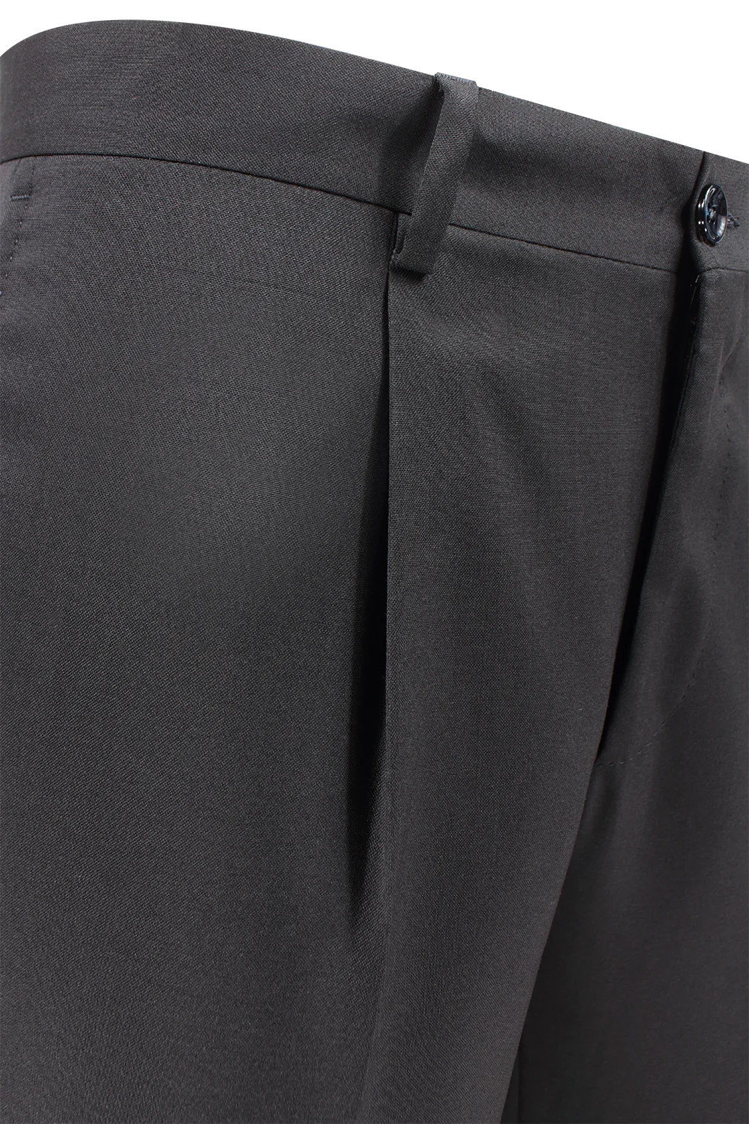 Pantalone con pince in tela di lana nera pince
