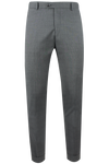 Pantalone risvolto tela di lana grigio medio