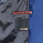 Blazer in velluto liscio blu cobalto brand