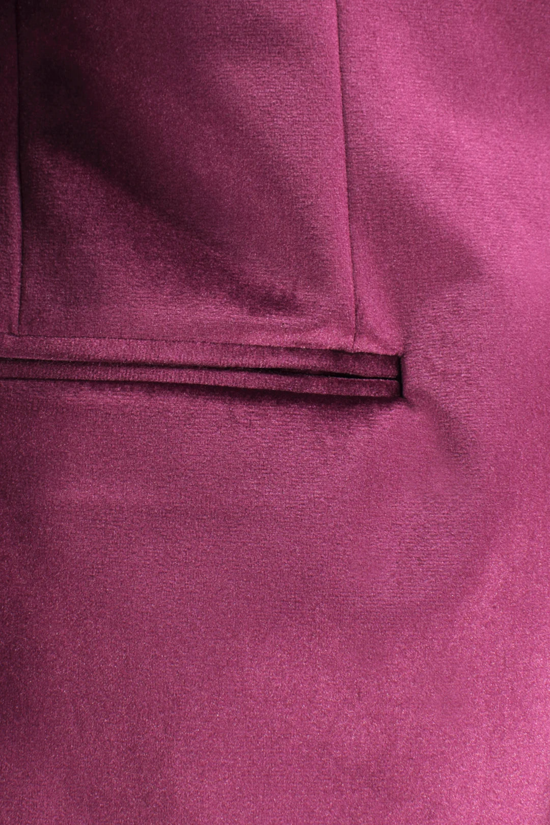Blazer in velluto liscio magenta tasca