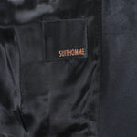 Blazer in velluto liscio nero brand