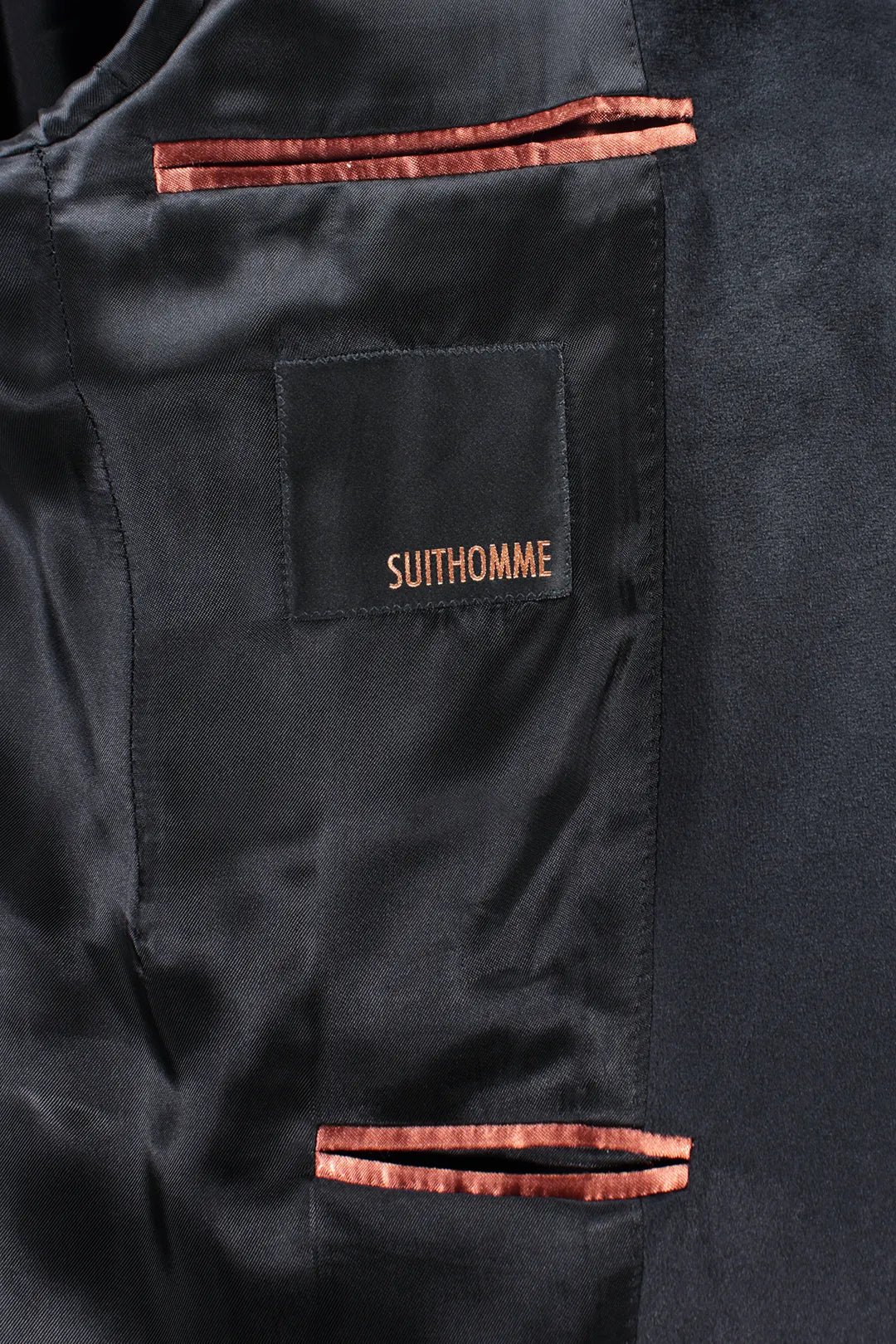 Blazer in velluto liscio nero brand