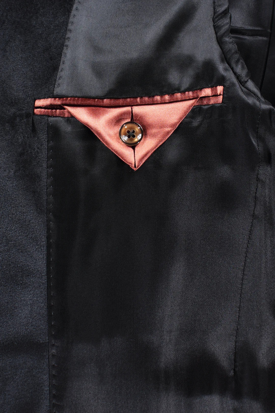 Blazer in velluto liscio nero taschino