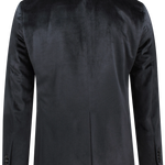 Blazer in velluto liscio nero retro